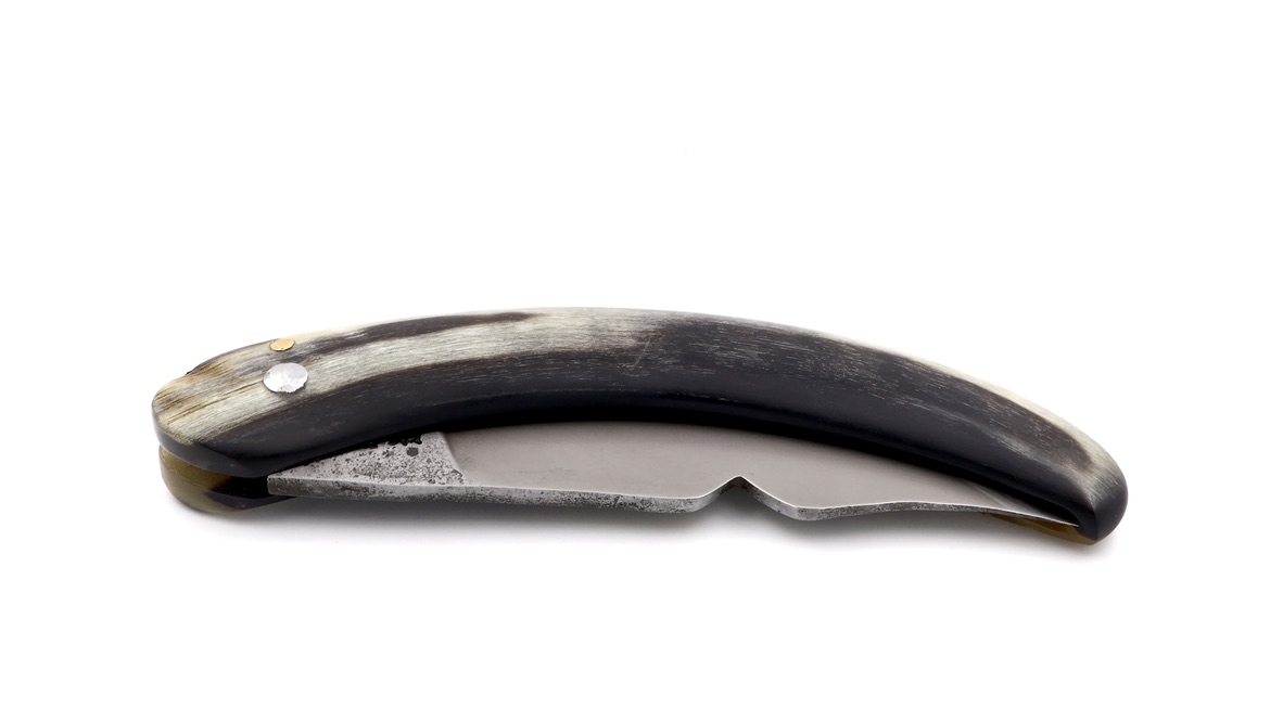 Coutellerie du Lotus Cornicciolu Widderhorn matt korsisches Hirtenmesser 12,5 cm   Coutellerie du Lotus Cornicciolu Widderhorn matt korsisches Hirtenmesser 12,5 cm