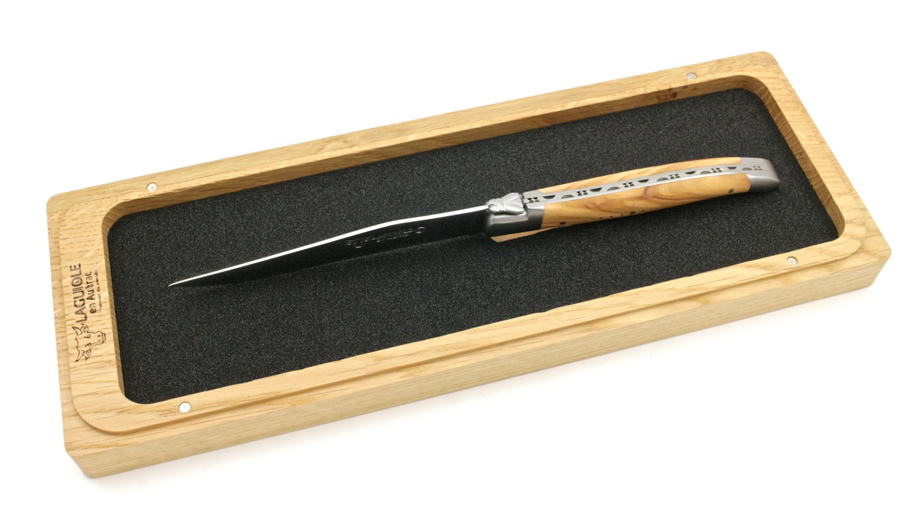 IMG_1972 Laguiole en Aubrac Laguiole Steakmesser Olive inklusive Holzbox