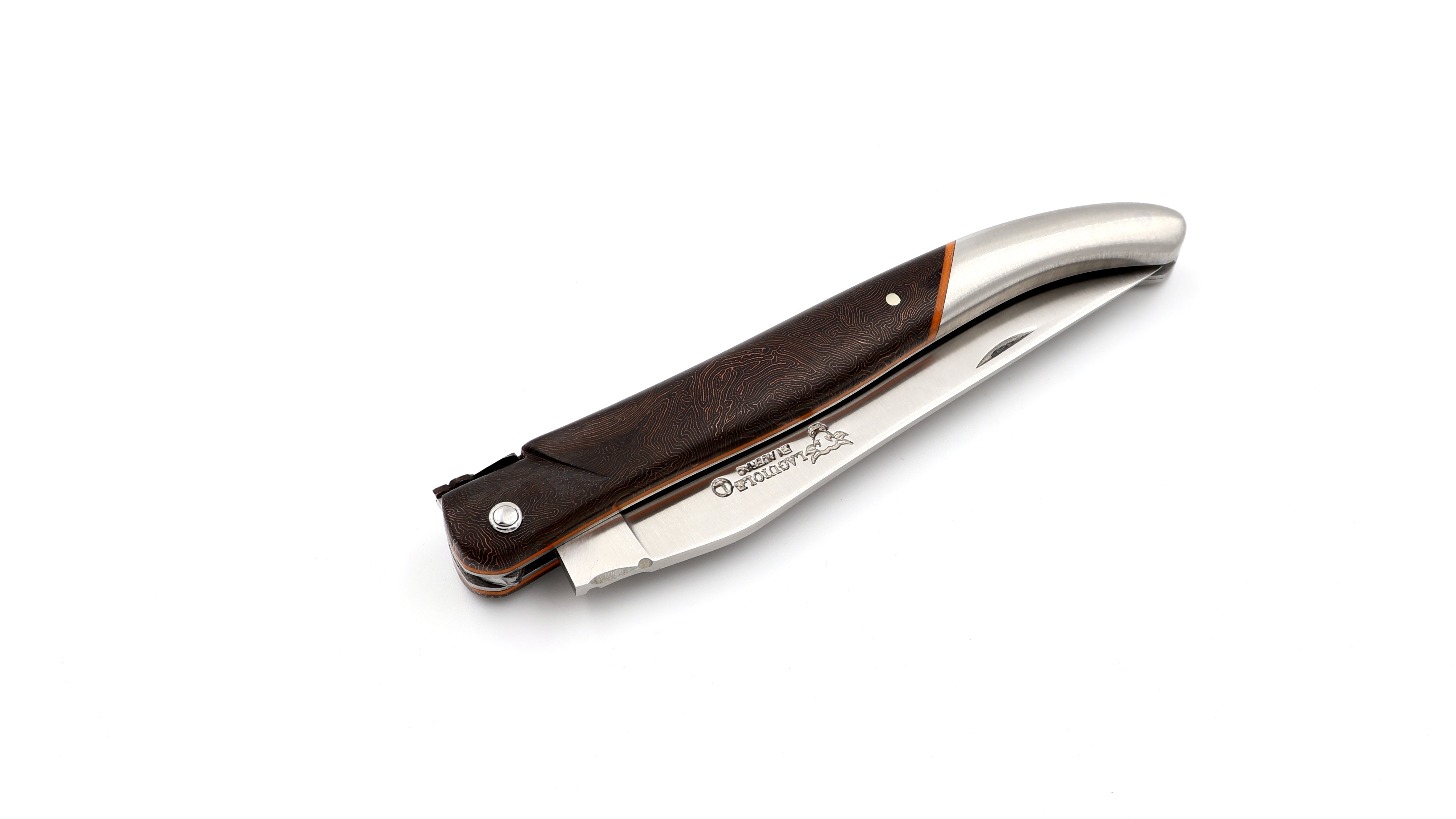 Laguiole en Aubrac Laguiole knife Carbonfiber Space Coral 