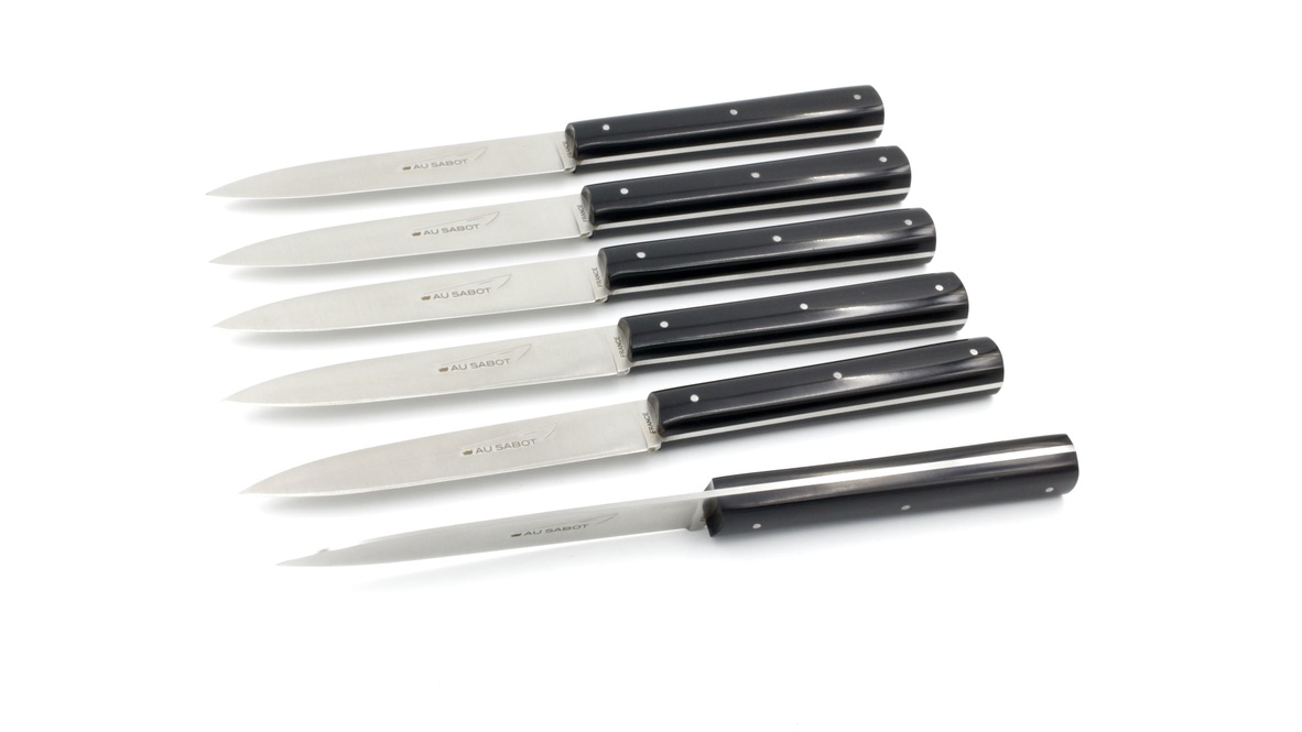 AU SABOT Richelieu steakknives set of 6 POM black