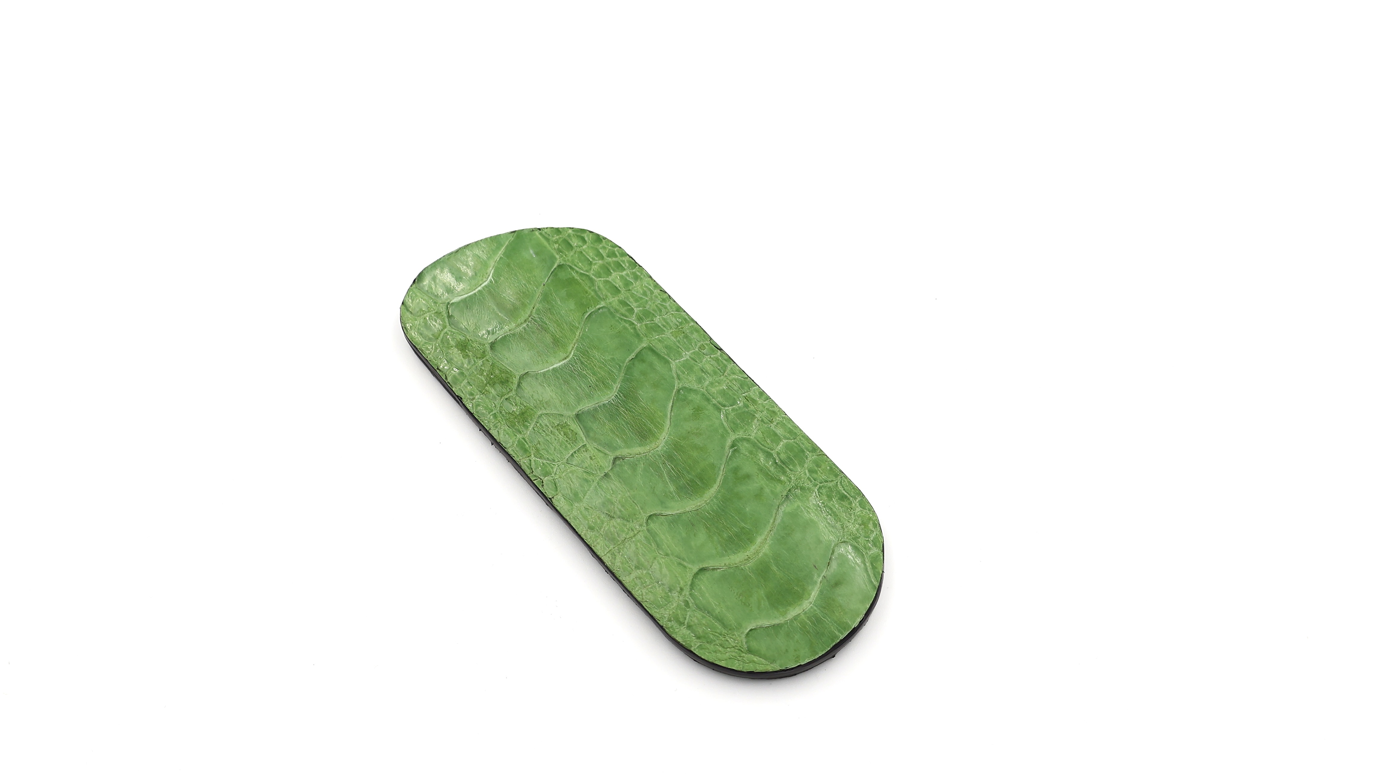 Atelier N°7 ostrichleg leather green 14 cm