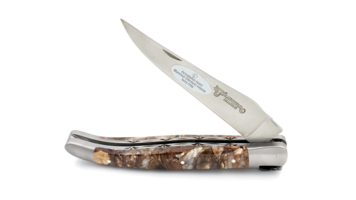 Laguiole en Aubrac FUSION Mammutelfenbein Doppelplatine 12 cm Laguiole en Aubrac FUSION Mammutelfenbein Doppelplatine 12 cm