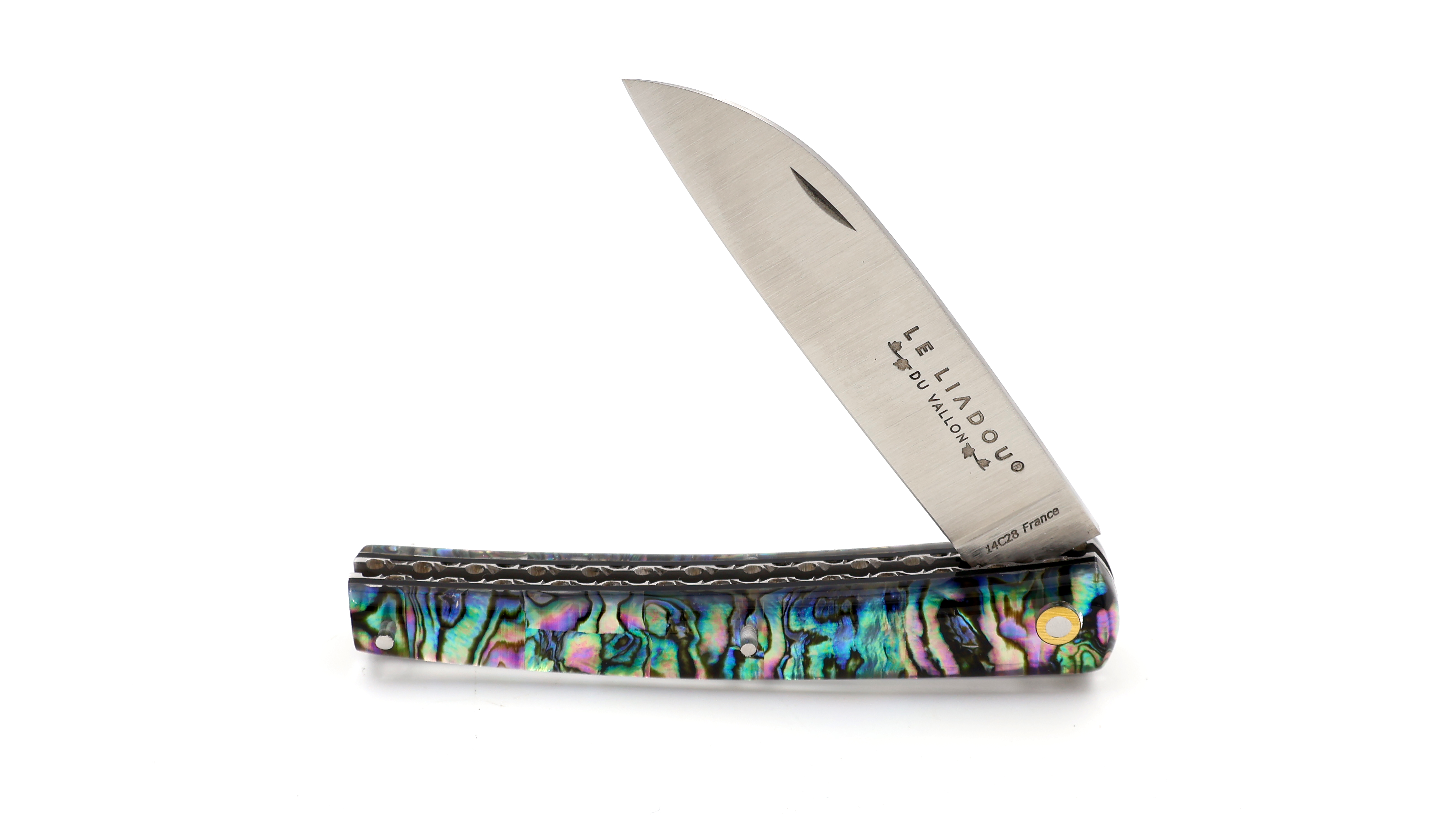Liadou du Vallon® PETIT guillochiert Winzermesser Abalone 10,5 cm