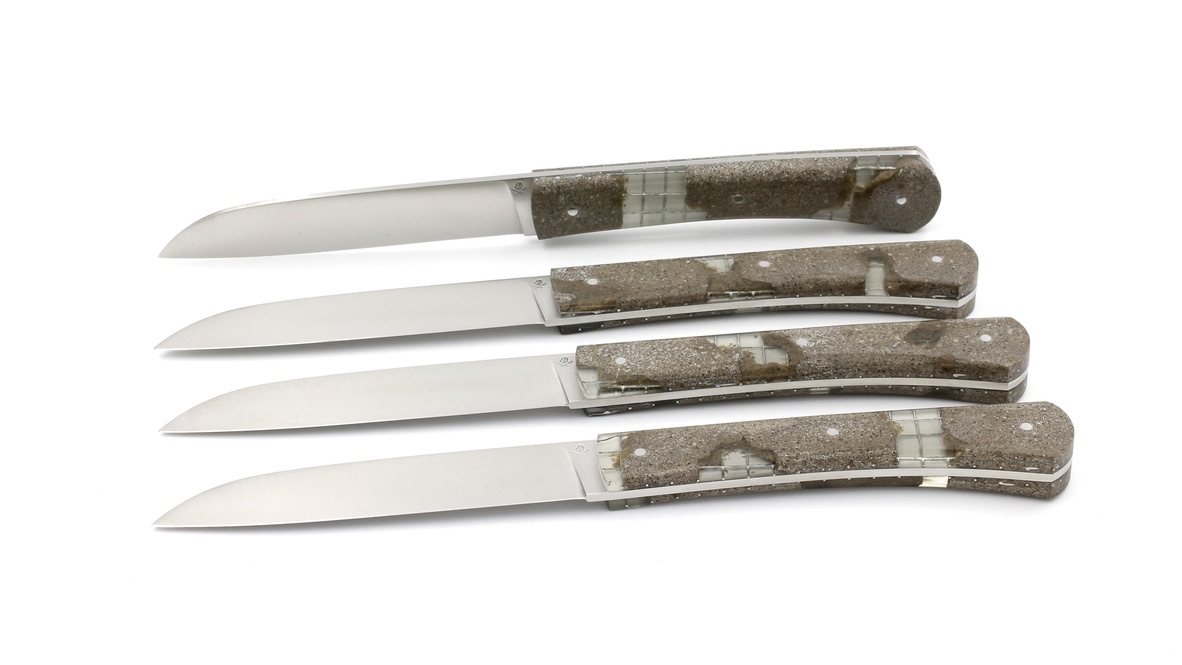 Roland LANNIER Tabelknives CONCRETE  Set 4 pieces