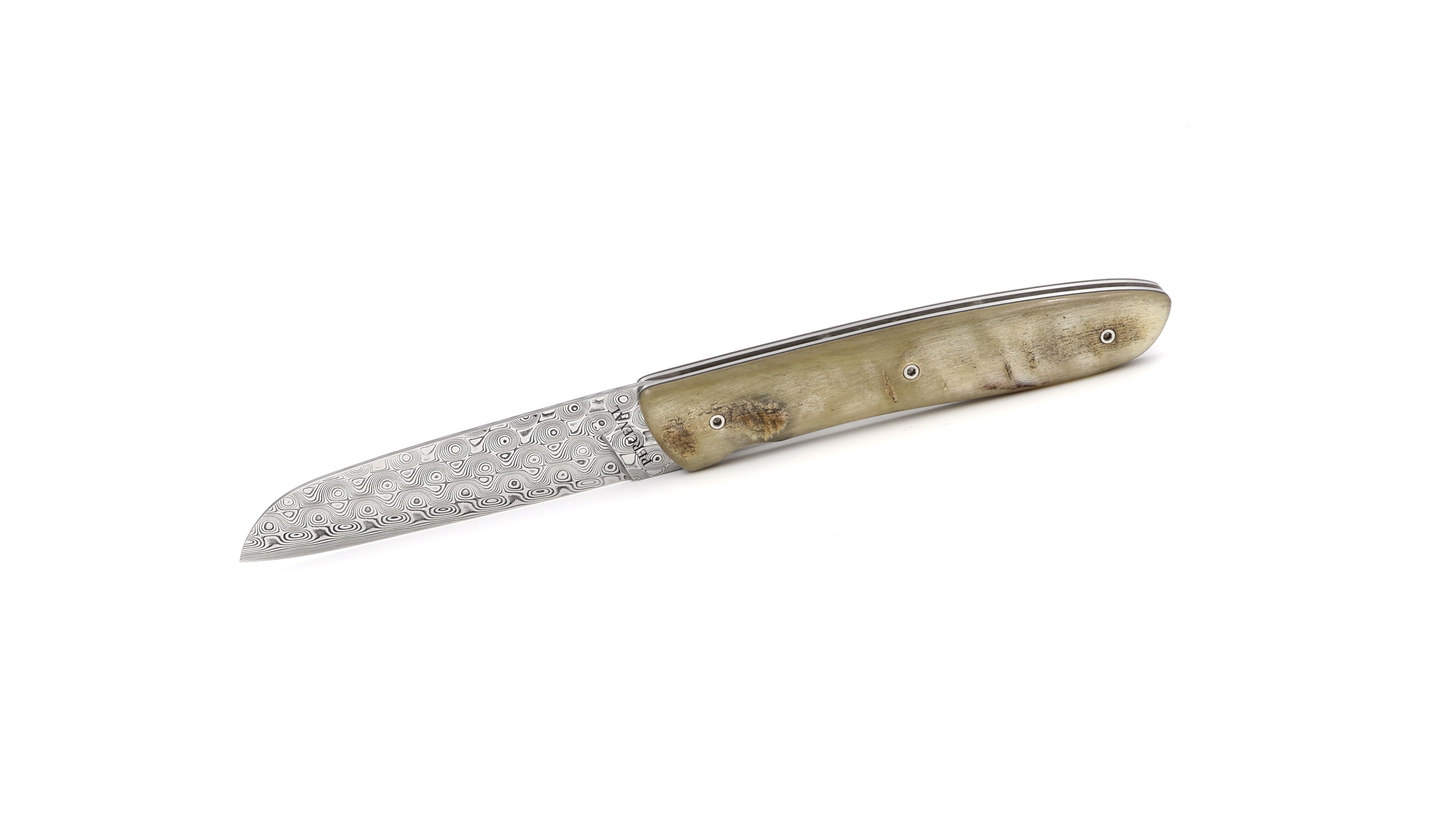 PERCEVAL L08 damascus Ram horn light