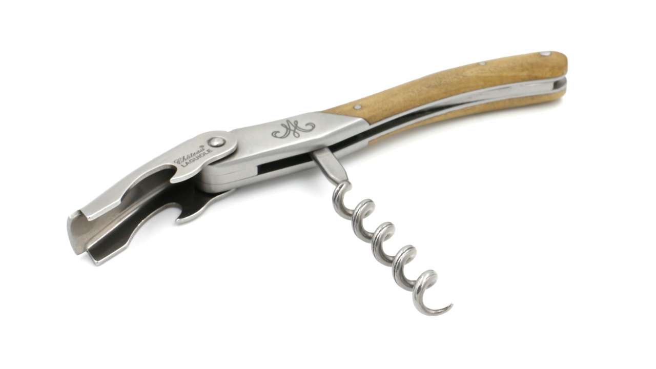 CLVE3030-6 Château Laguiole GRAND CRU Sommeliermesser Versailles Tulpenbaum Holz