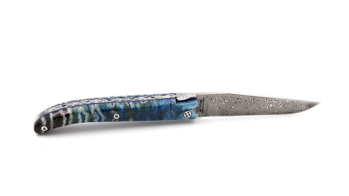 Claude DOZORME Laguiole Messer LUX Mammutbackenzahn 12 cm DSC® Rosendamast