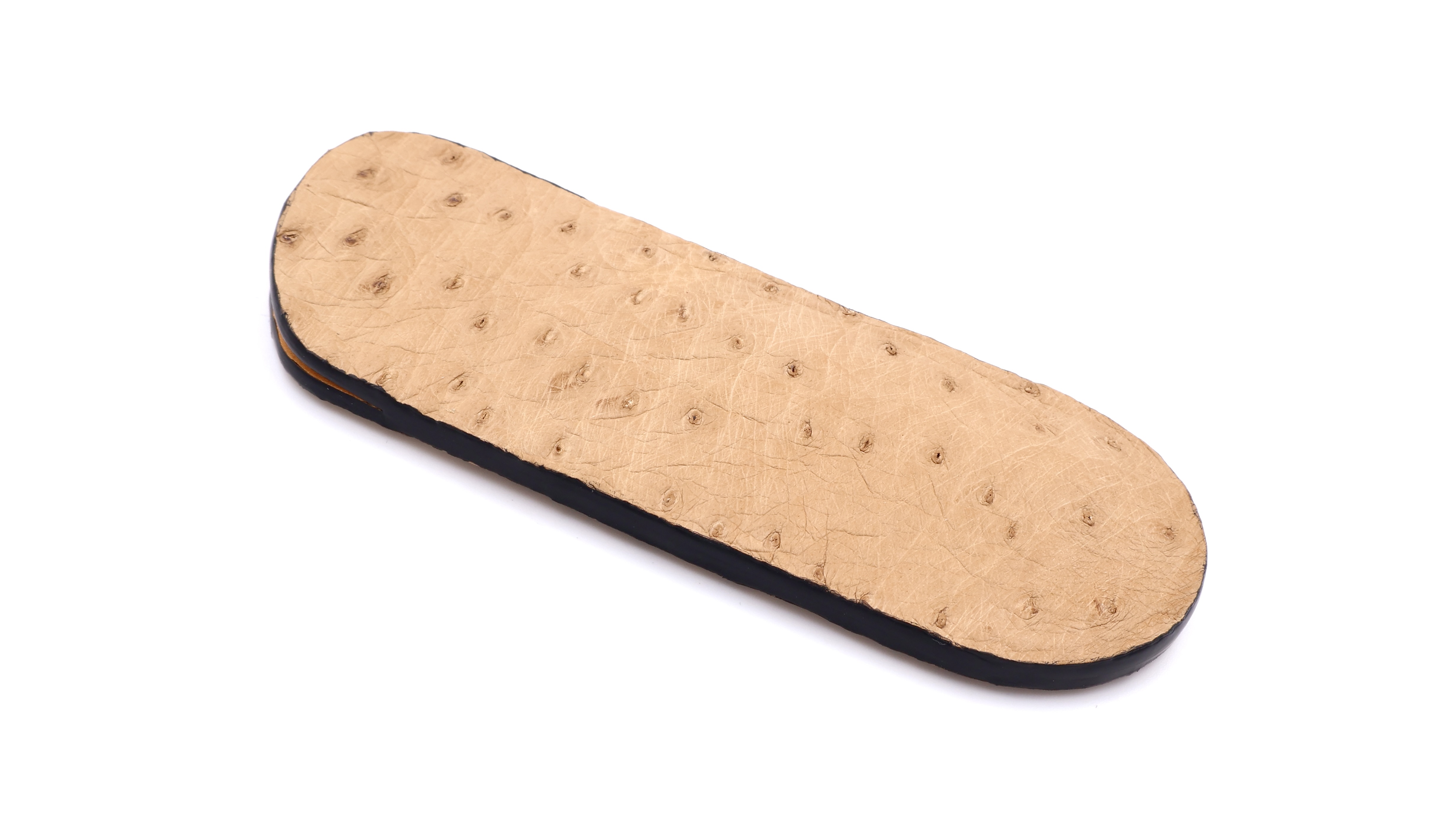 Atelier N°7 Stecketui Straussenleder beige 14 cm    Atelier N°7 Stecketui Straussenleder beige 14 cm