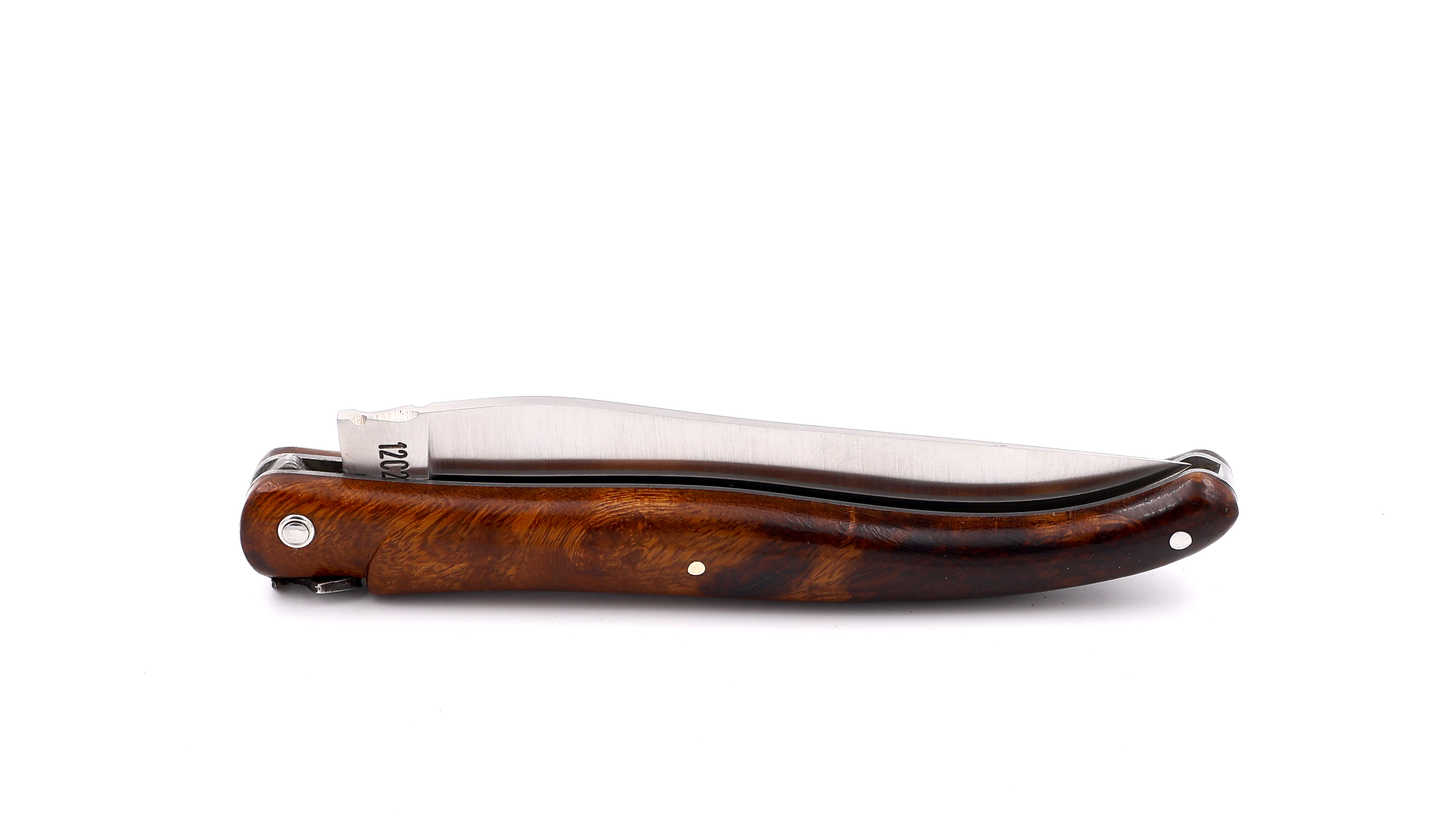 Laguiole en Aubrac Meisterstück Wüsteneisenholz Wurzelholz 12 cm