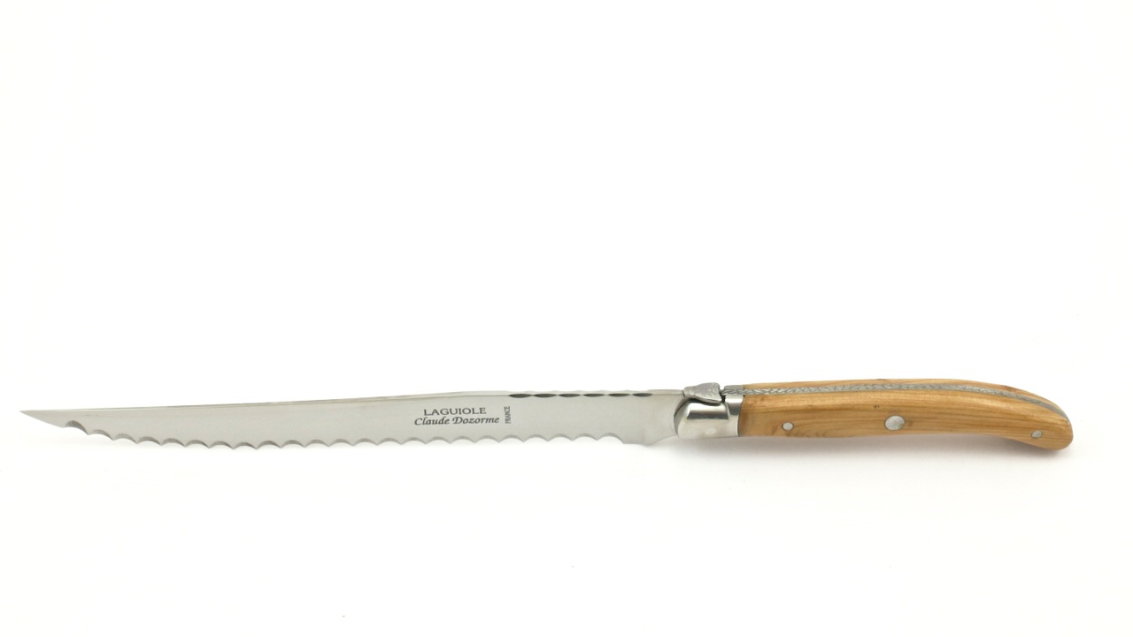 IMG_0512 Claude DOZORME Laguiole breadknife juniper