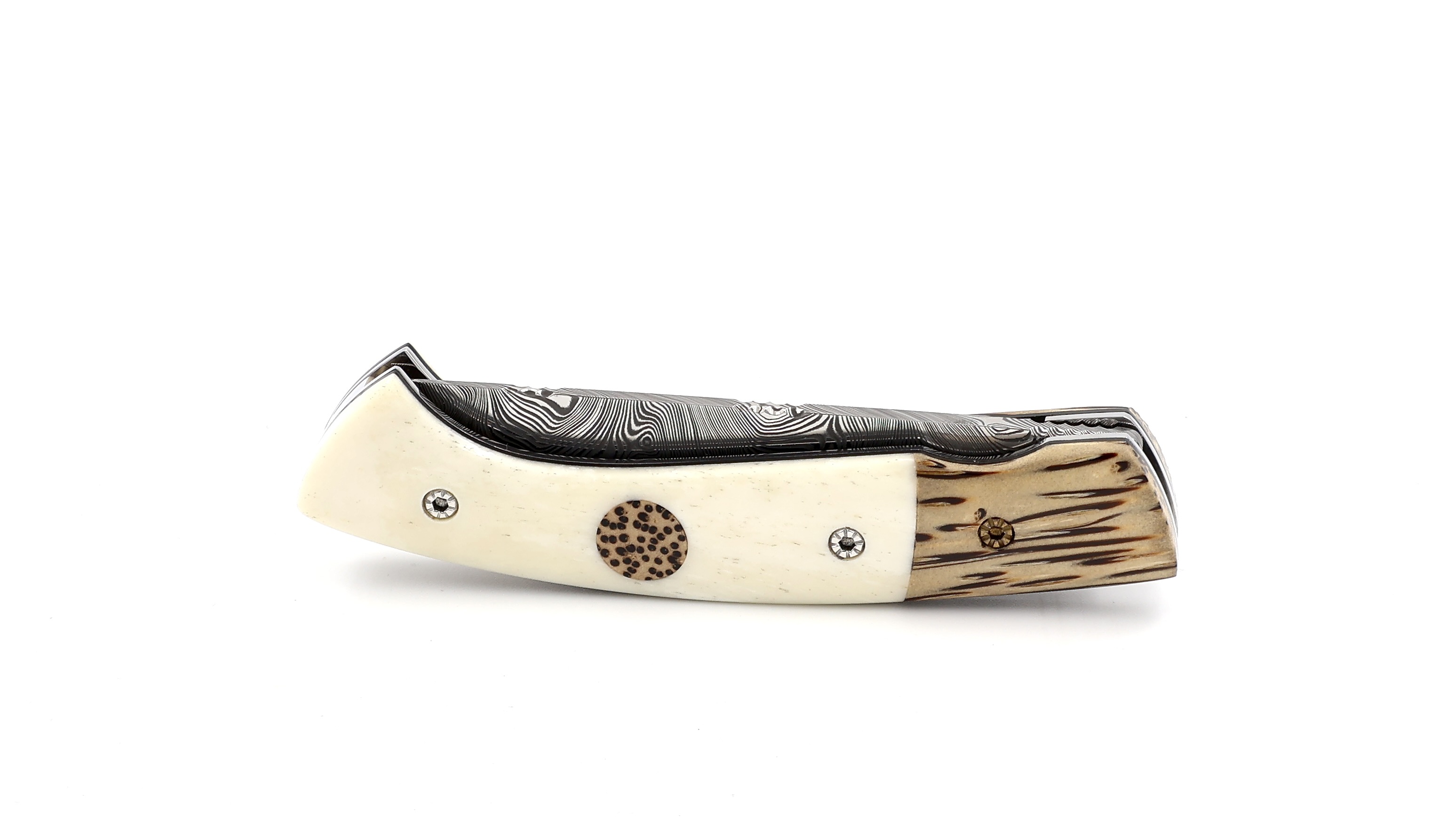MANU LAPLACE 1515 PETIT  ZULU palmwood and bone damascus 