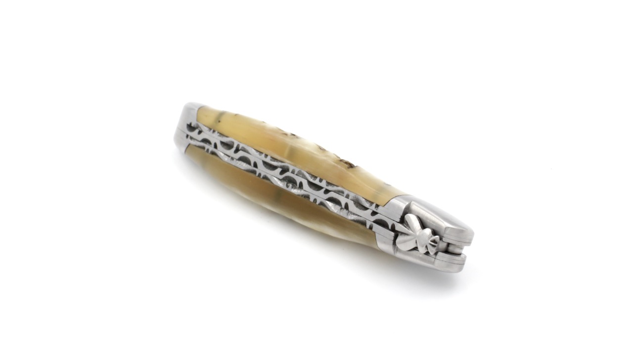 DDPM12BEL14C28-D07-4 Honoré Durand Laguiole Doppelplatine Widderkruste 12 cm