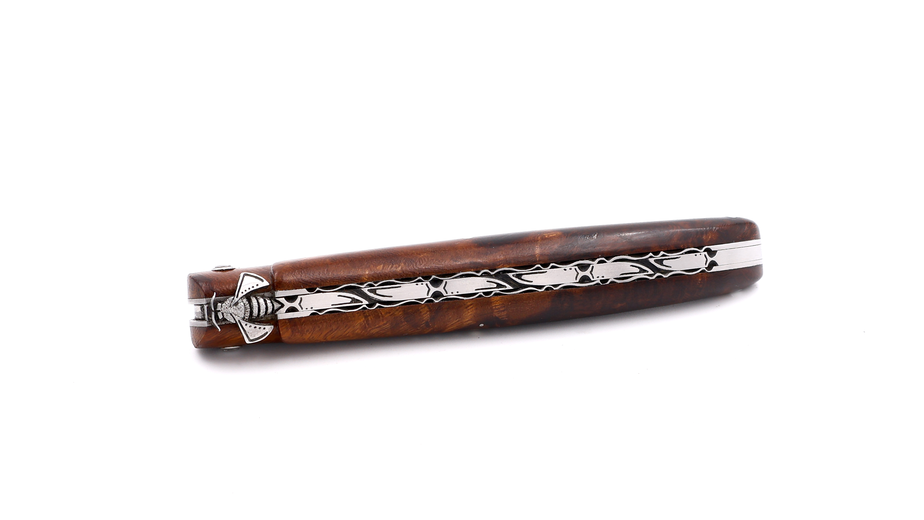 Laguiole en Aubrac Meisterstück Wüsteneisenholz Wurzelholz 12 cm
