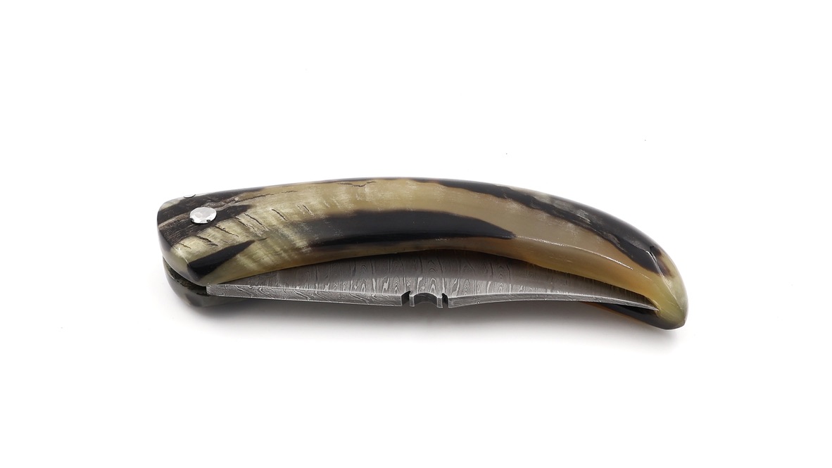 Coutellerie du Lotus Cornicciolu Widderhorn twisted Damast  