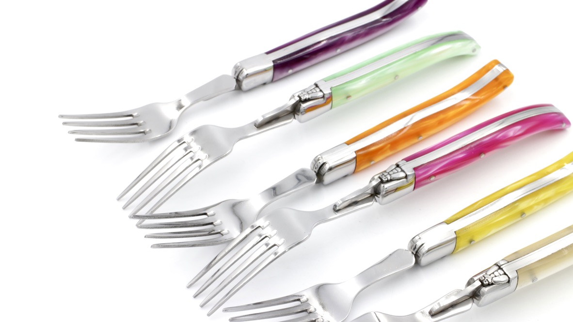 16C76A79-8BF6-4C46-B2ED-25CC36AABBE8_1_105_c AU SABOT Laguiole Gabel einzeln Modell Harmony - verschiedene Farben