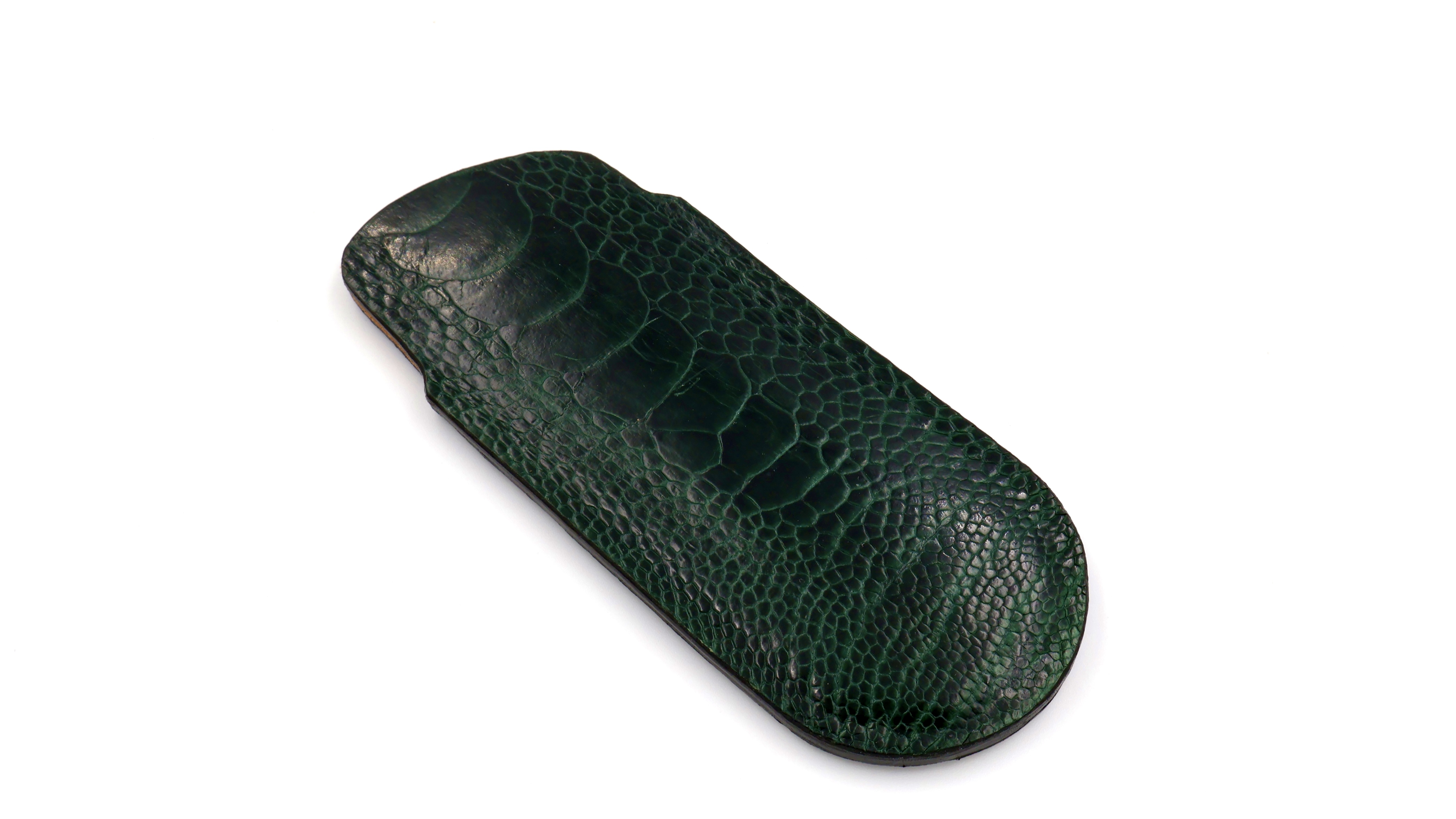 Atelier N°7 Stecketui Straussenbein Leder dunkelgrün 14,5 cm   Atelier N°7 Stecketui Straussenbein Leder dunkelgrün 14,5 cm