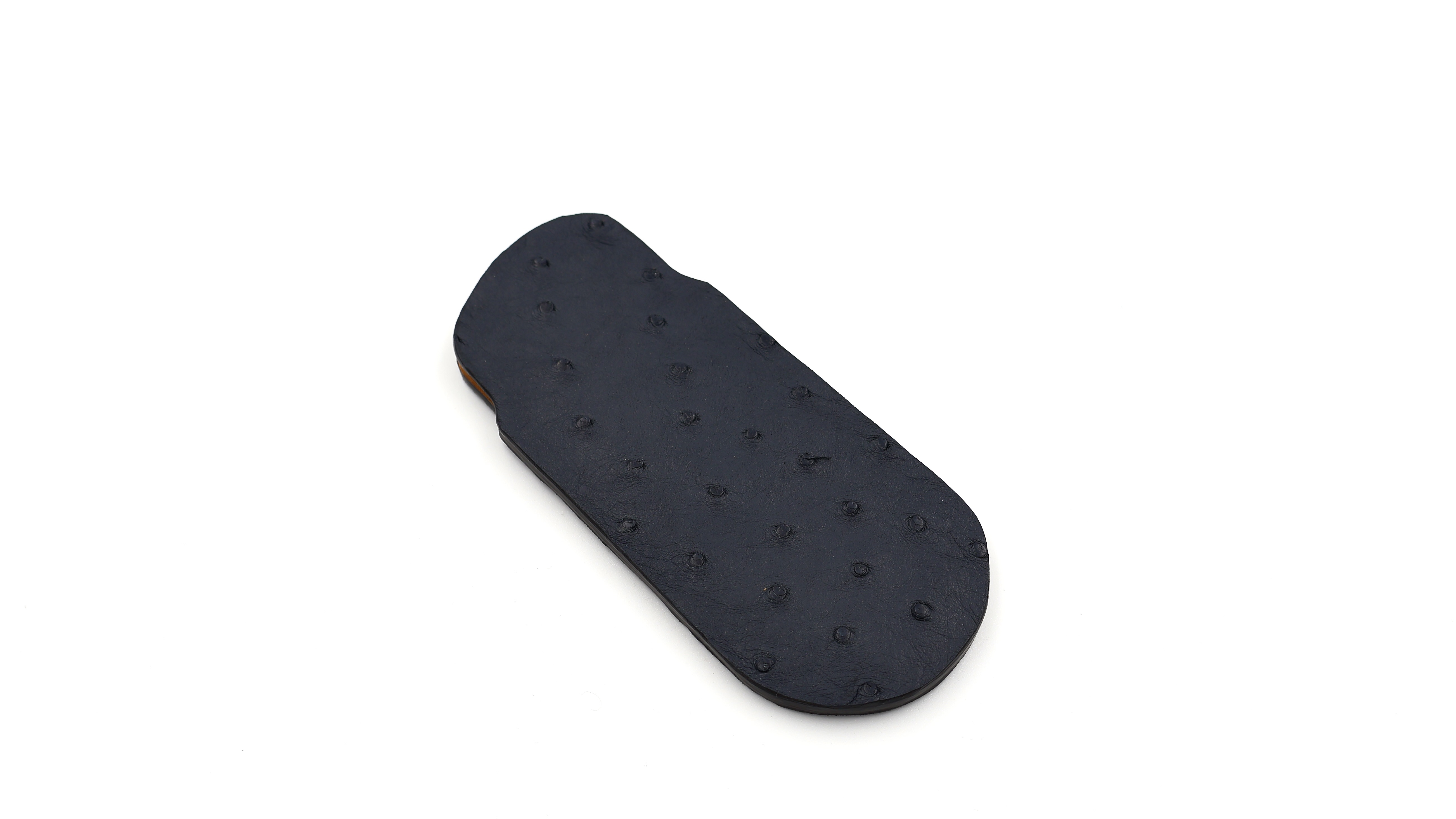 Atelier N°7 ostrich leather dark bluegrey 14,5 cm