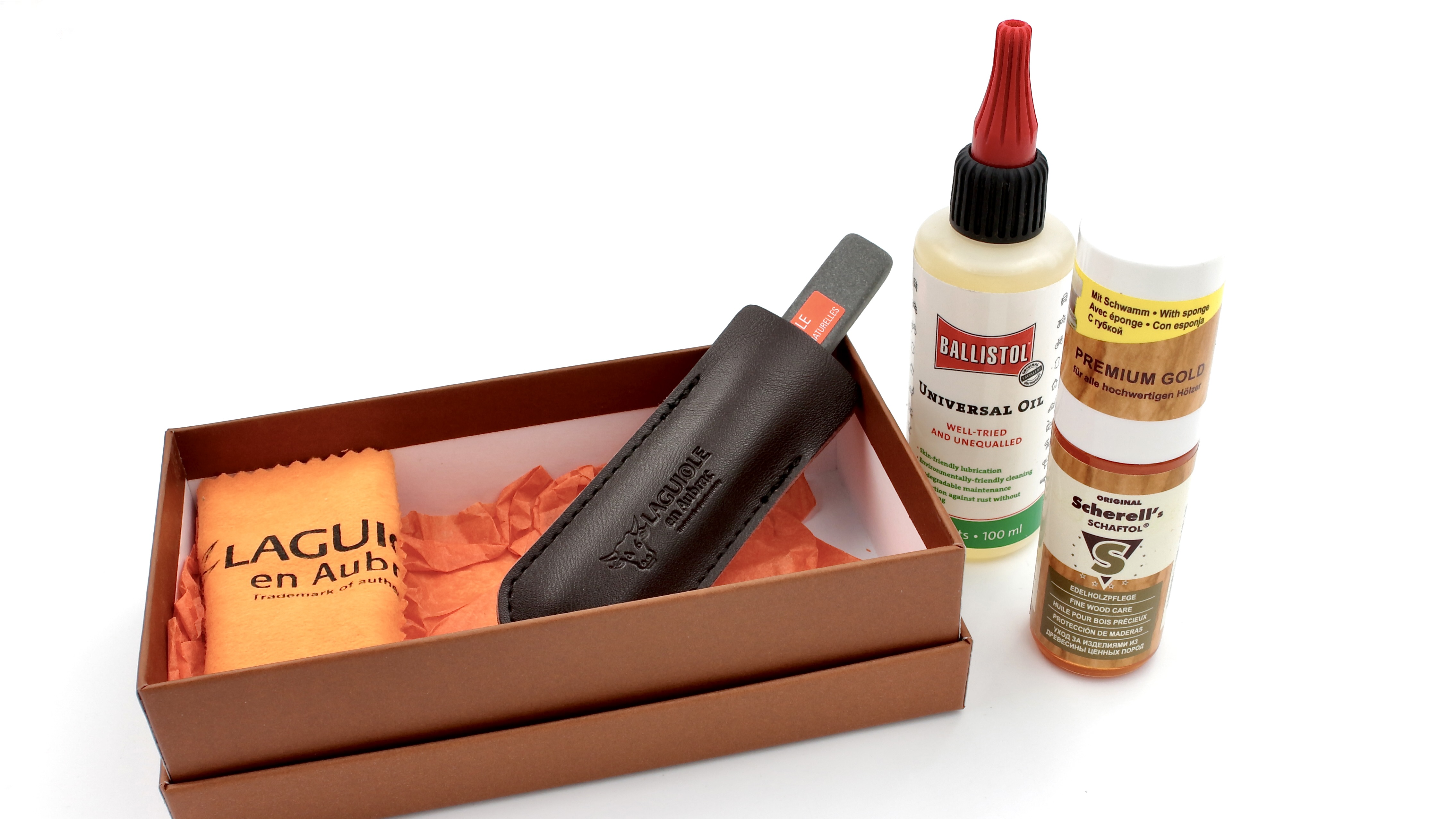 Laguiole en Aubrac 4-teiliges Messer Pflegeset  Laguiole en Aubrac 4-teiliges Messer Pflegeset