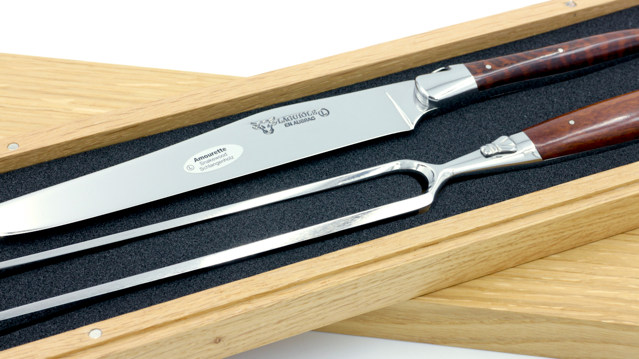 Laguiole en Aubrac carving Set CHEF Amourette