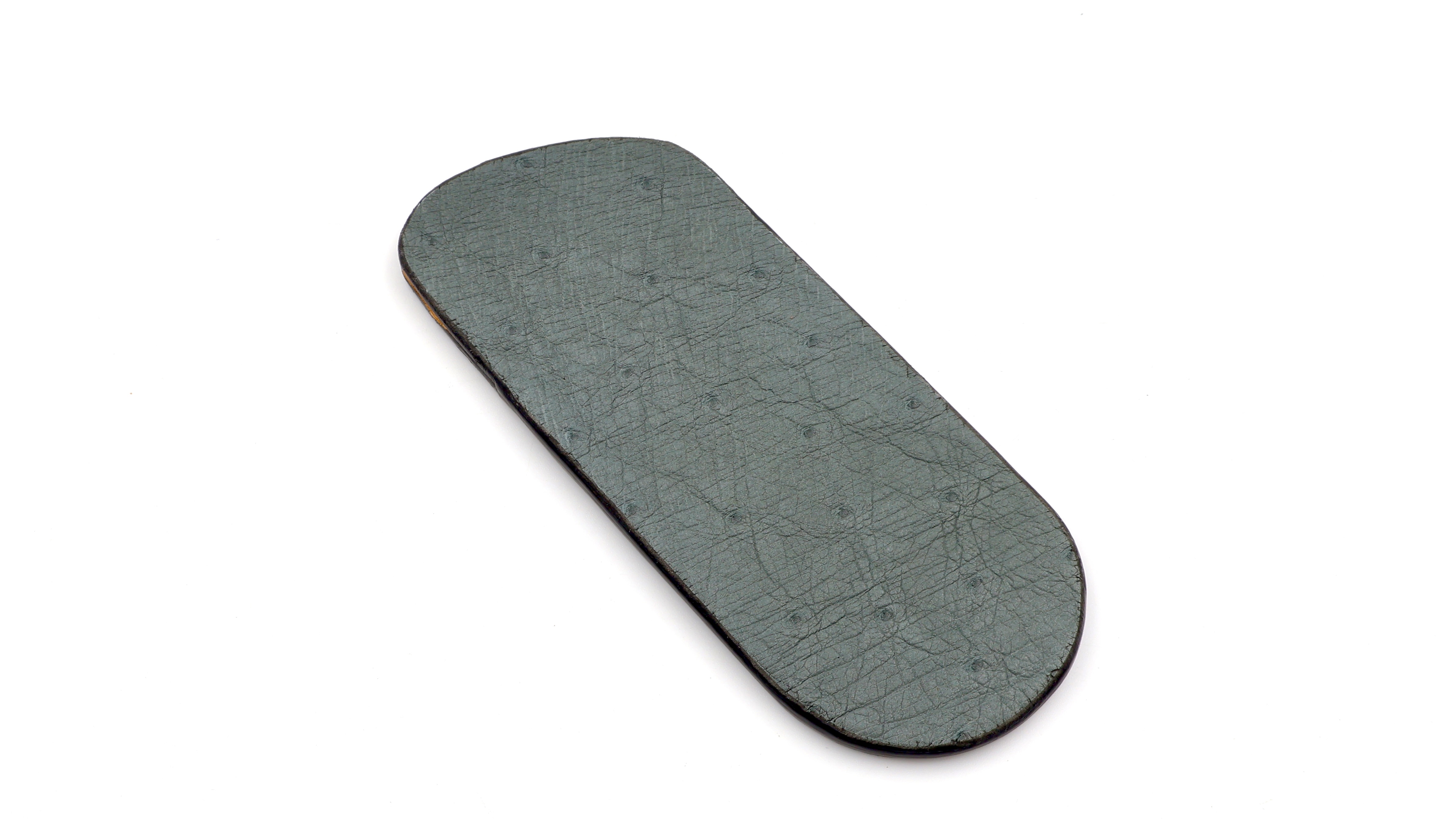 Atelier N°7 Stecketui Straussenleder grau 14 cm  