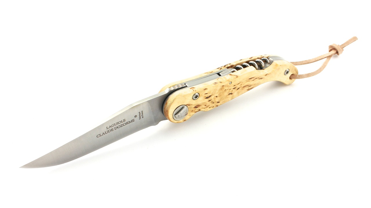 Dozorme-Baroudeur-Birke-Kork-5 Claude DOZORME Laguiole Baroudeur Maserbirke Korkenzieher