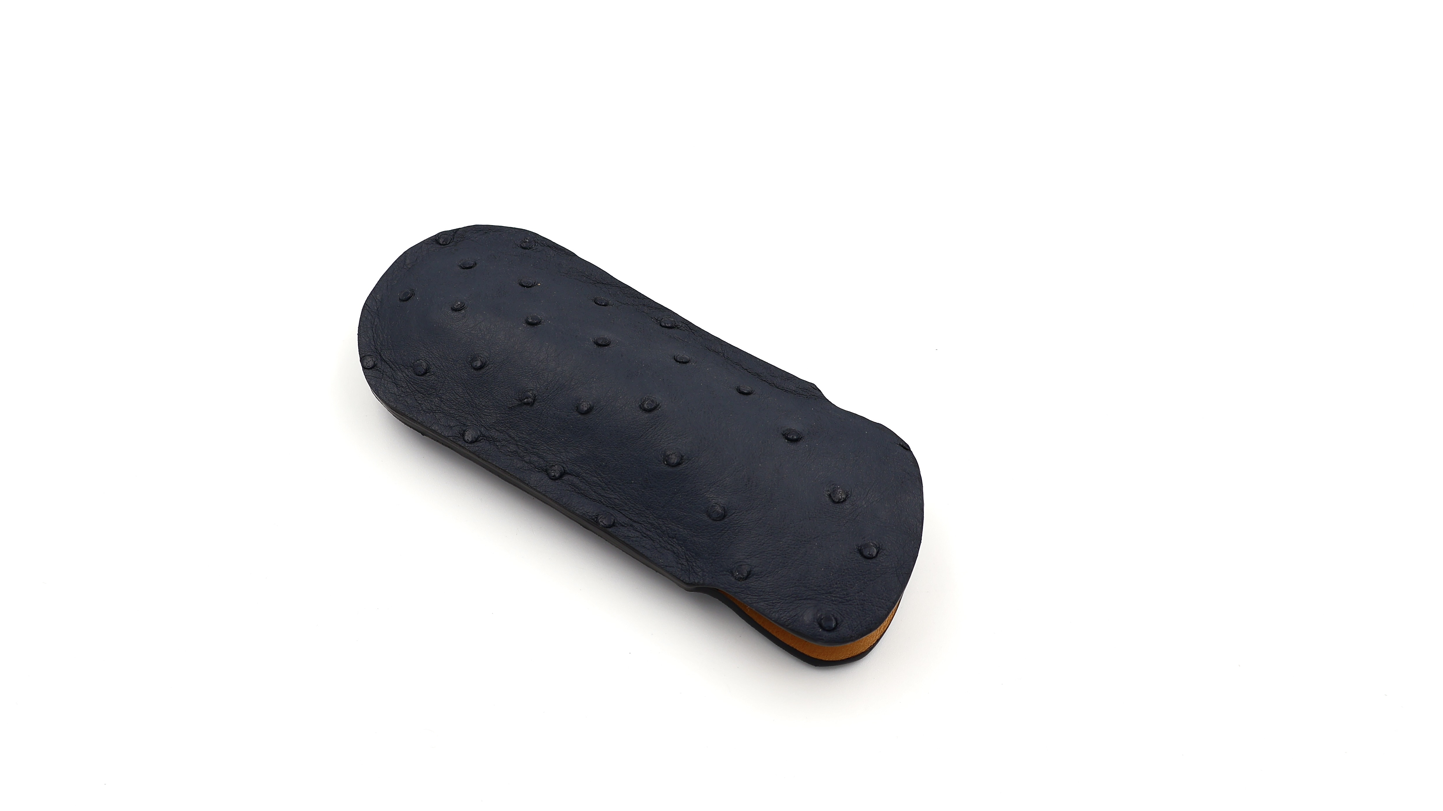 Atelier N°7 ostrich leather dark bluegrey 14,5 cm