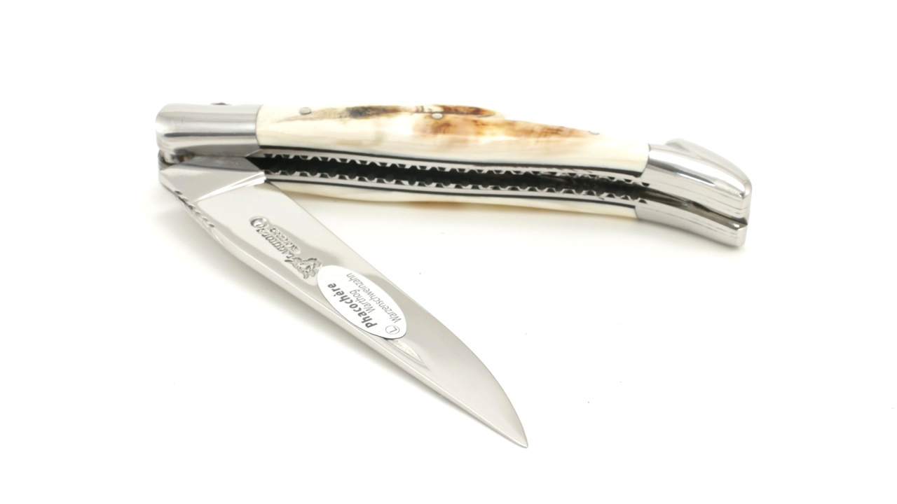 Laguiole en Aubrac Wüstenwarzenschwein Doppelplatine mit Korkenzieher 12 cm