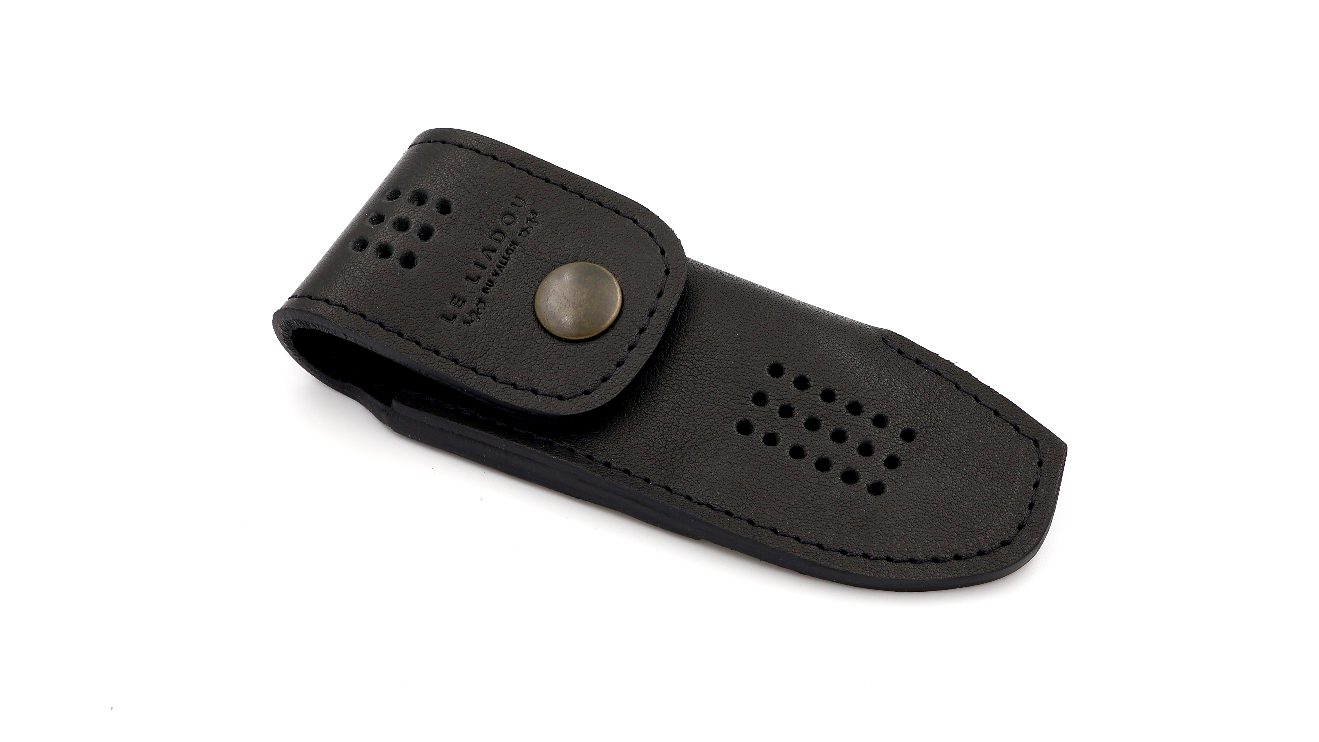 Gürteletui aus Leder Liadou Messer 12 cm schwarz