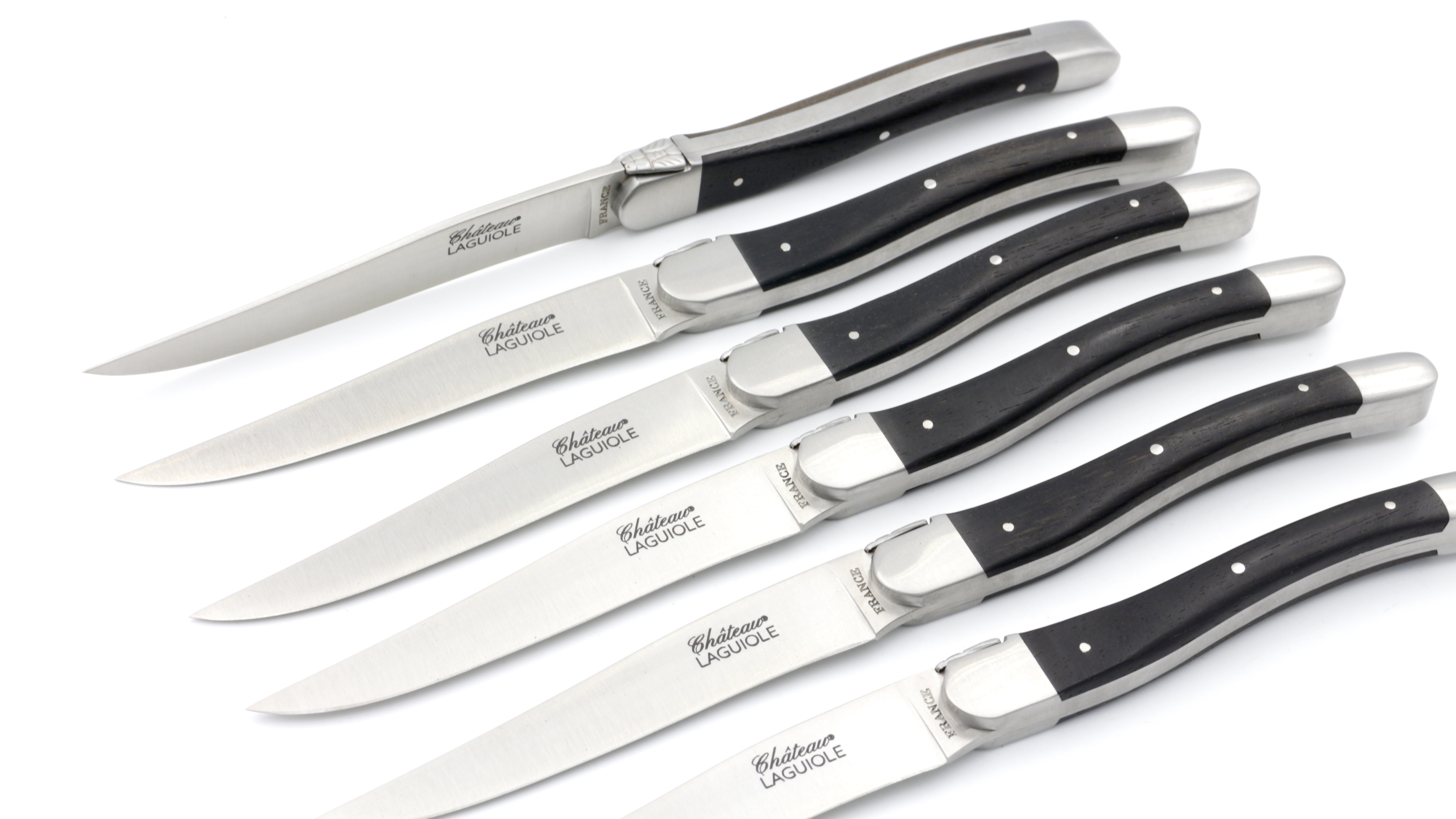 Château Laguiole SIGNATURE Steakmesser Ebenholz Set 6-tlg.