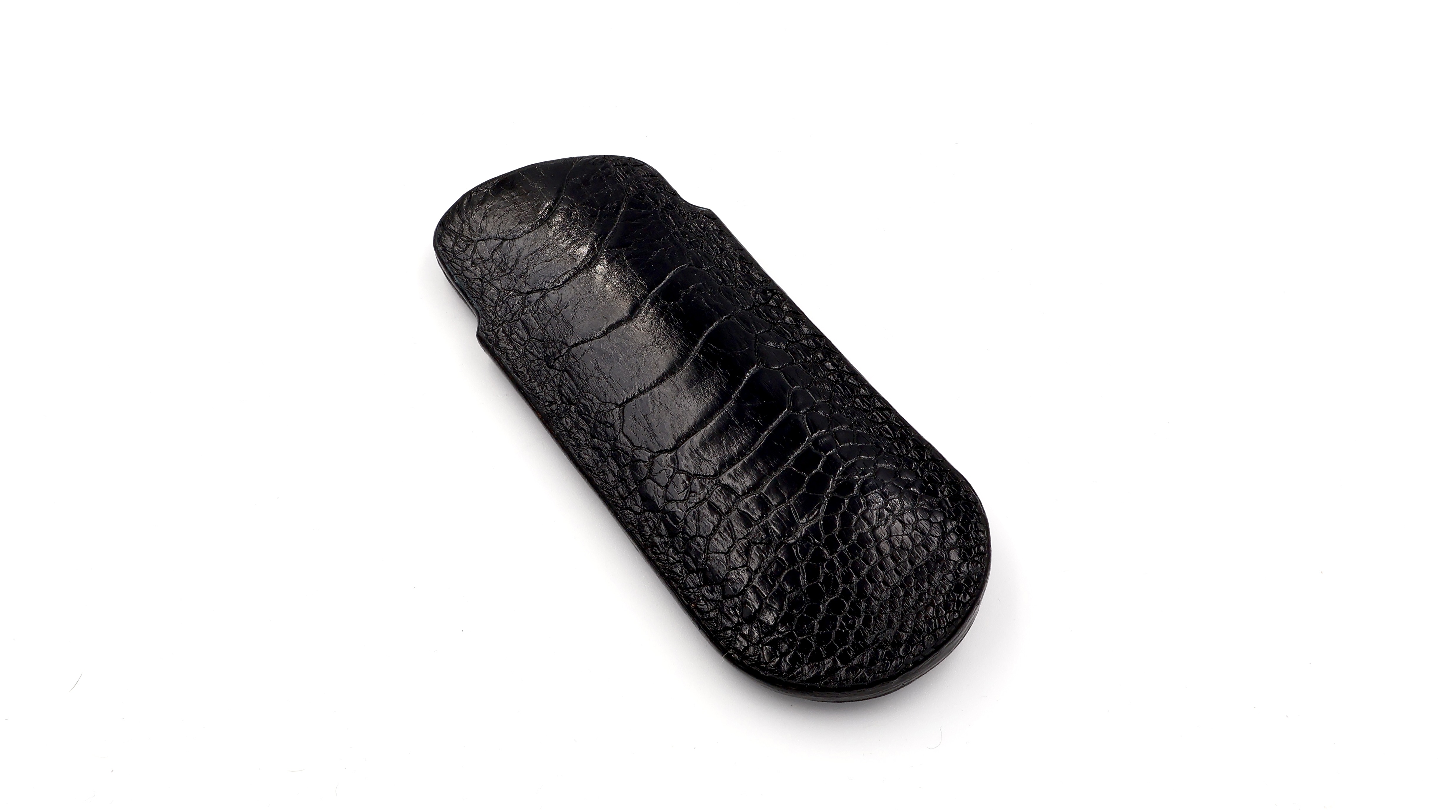 Atelier N°7 Stecketui Straussenbein Leder schwarz 14,5 cm   Atelier N°7 Stecketui Straussenbein Leder schwarz 14,5 cm