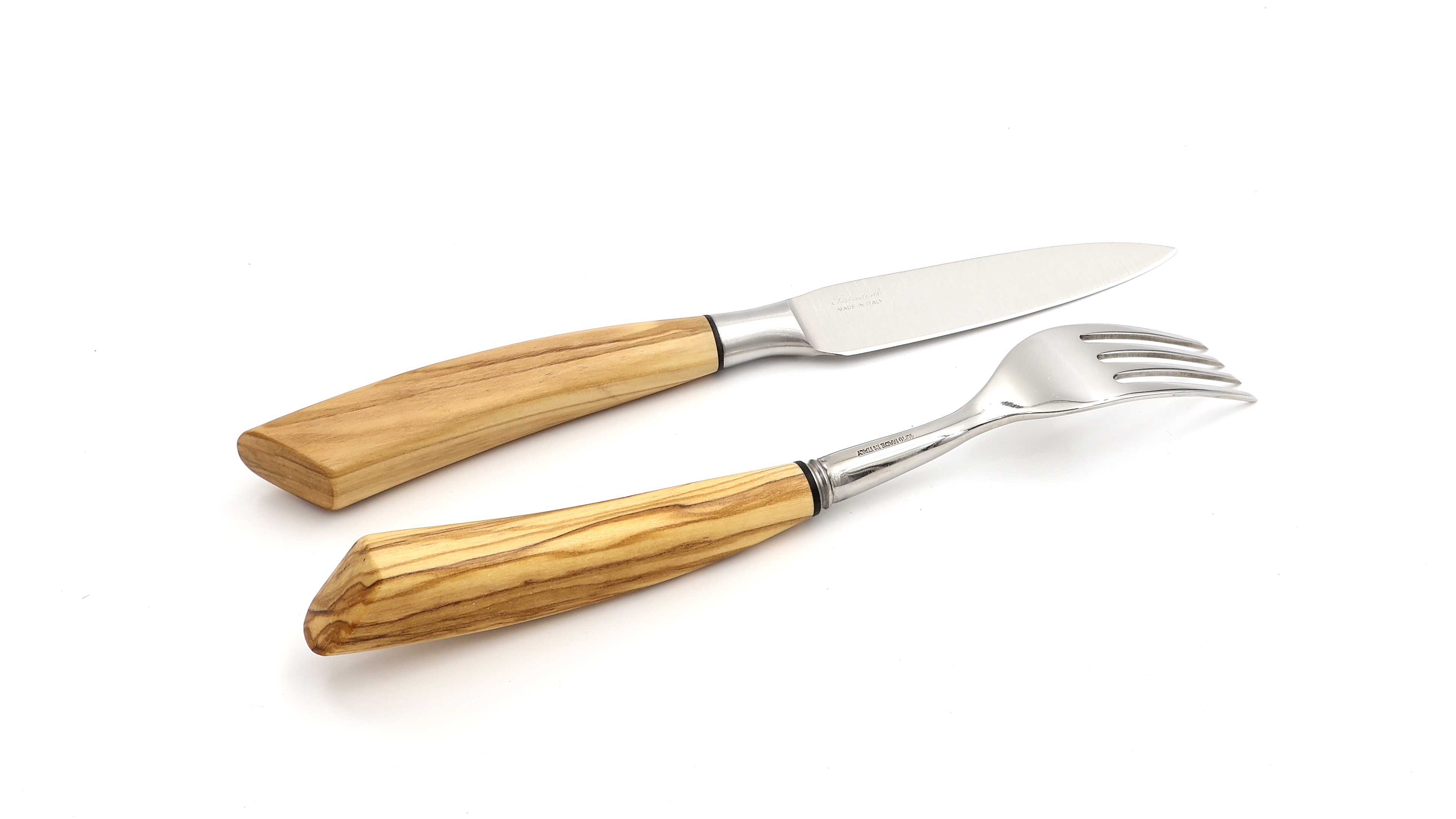 Saladini 1 Tafelmesser 1 Gabel Olive Set 