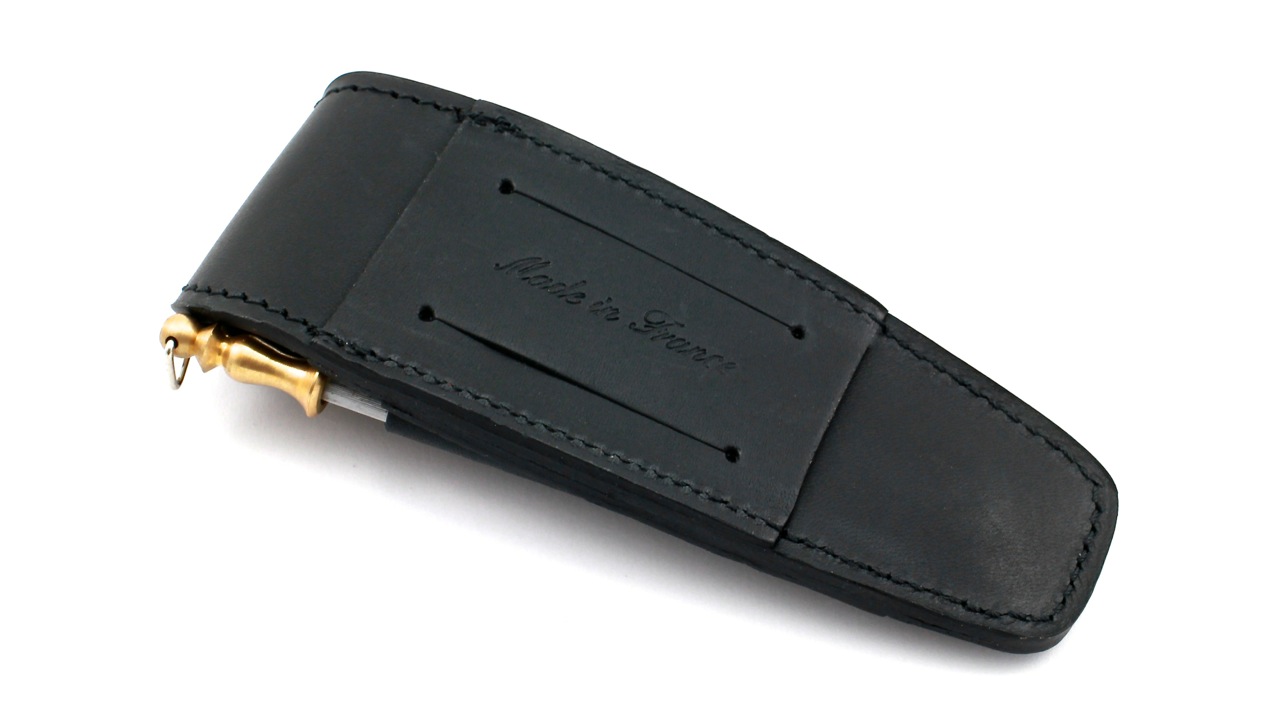 Laguiole-Maya-fusil-6 LAGUIOLE en Aubrac MAYA Fusil Laguiole Etui 12 cm Leder mit Schärfer