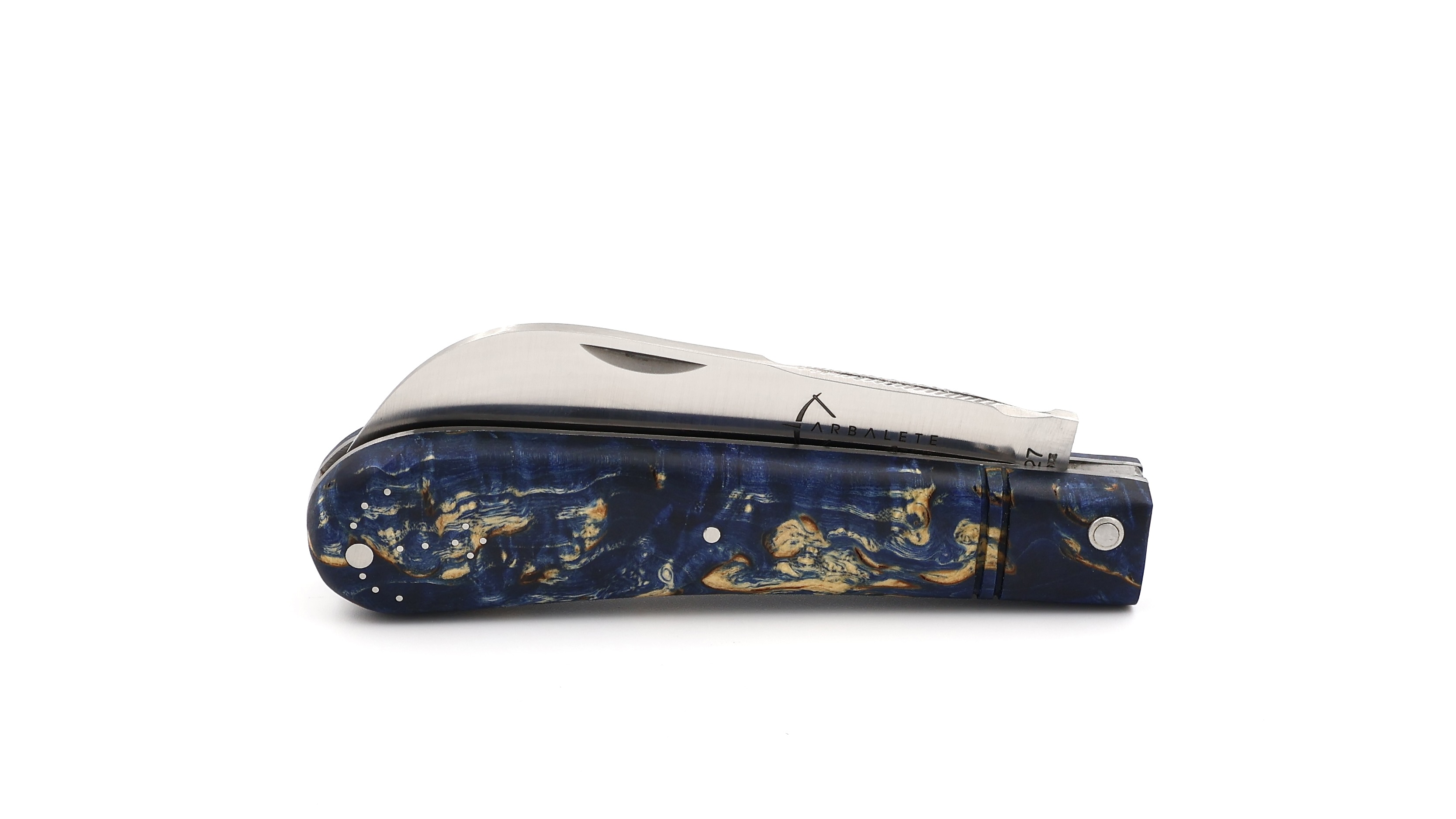 ARBALETE G. David London stabilisierte Birke blau 10,5 cm