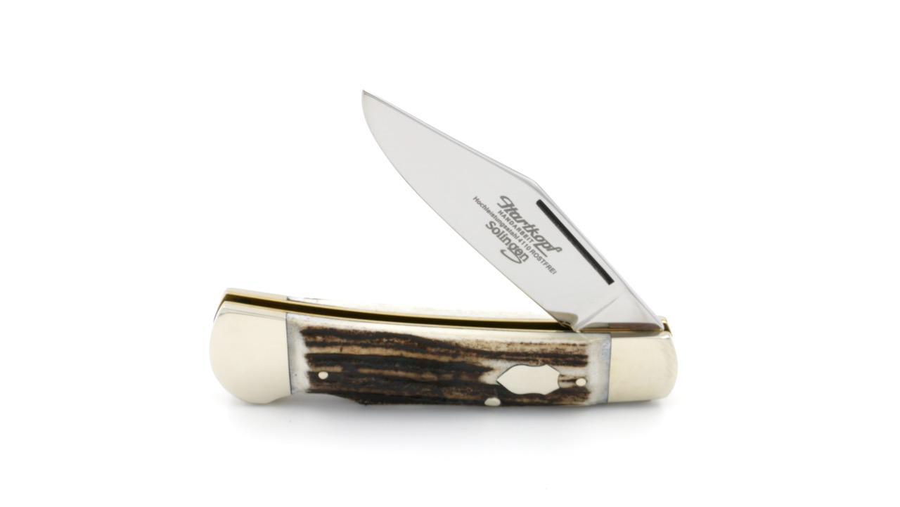 Hartkopf pocketknife staghorn with backlock