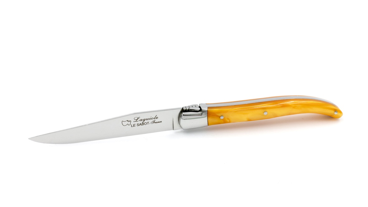 AU SABOT Laguiole Steakmesser Harmony orange