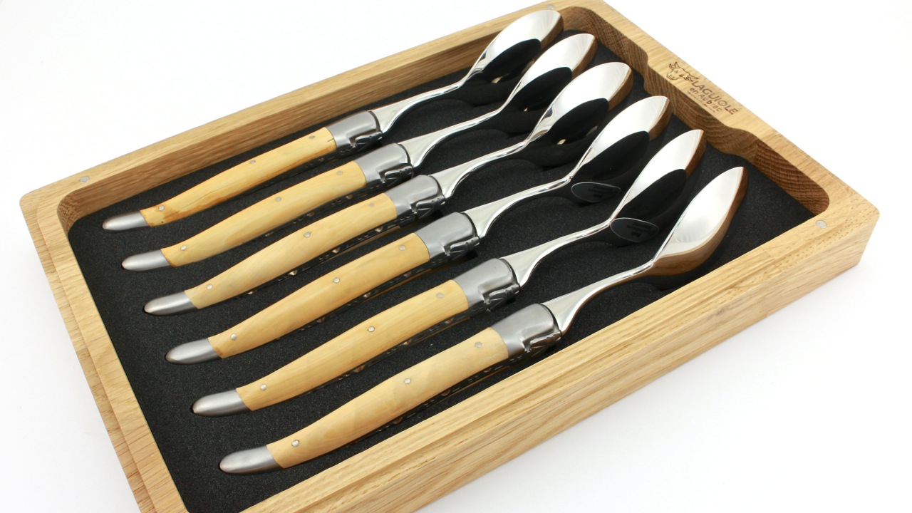 Lo-ffel-Buchs-6-tlg Laguiole en Aubrac Buchs Suppenlöffel Set