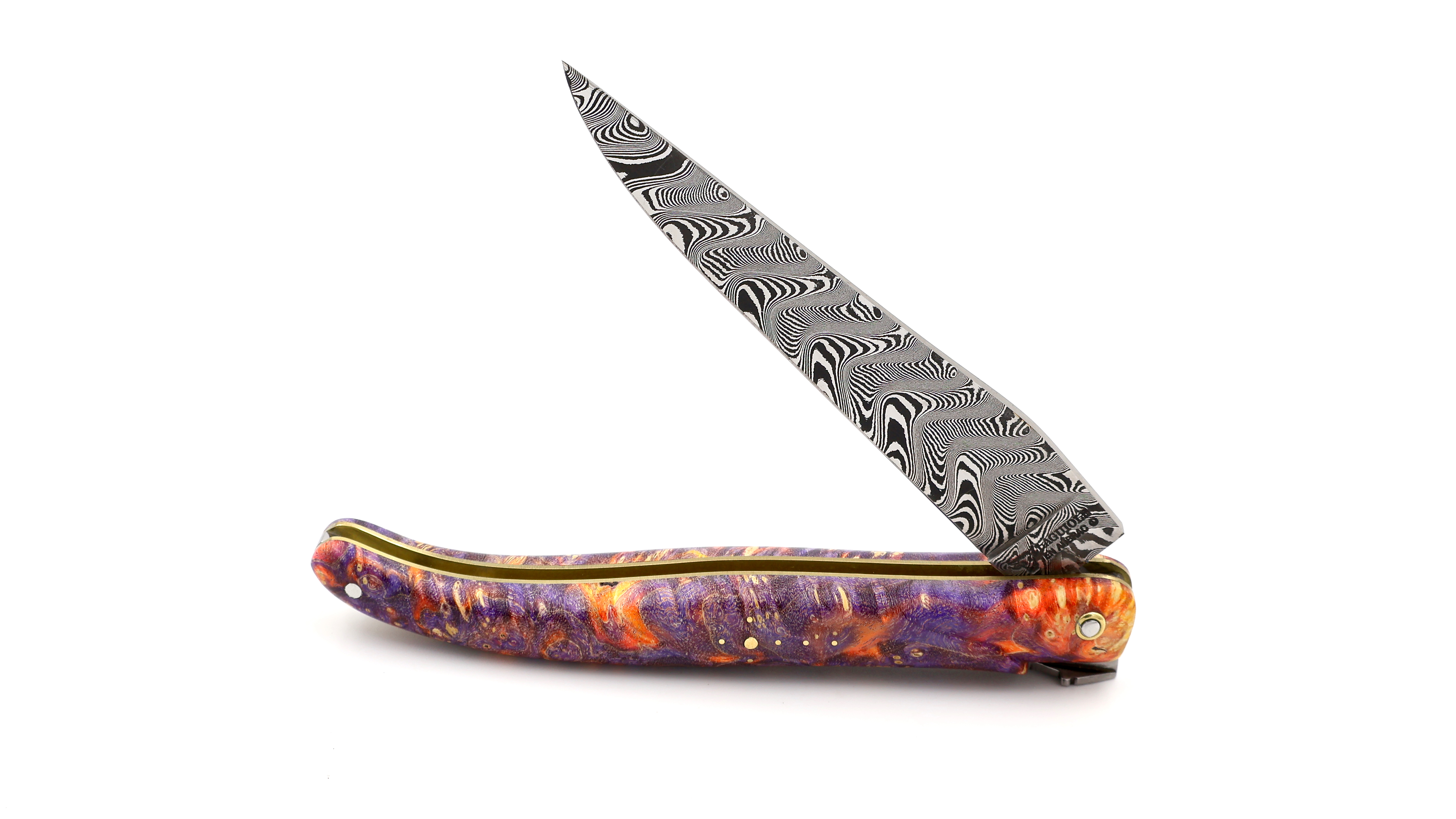Laguiole en Aubrac Biene WELTRAUM DSC® Carbondamast Holunder Wurzelholz 12 cm