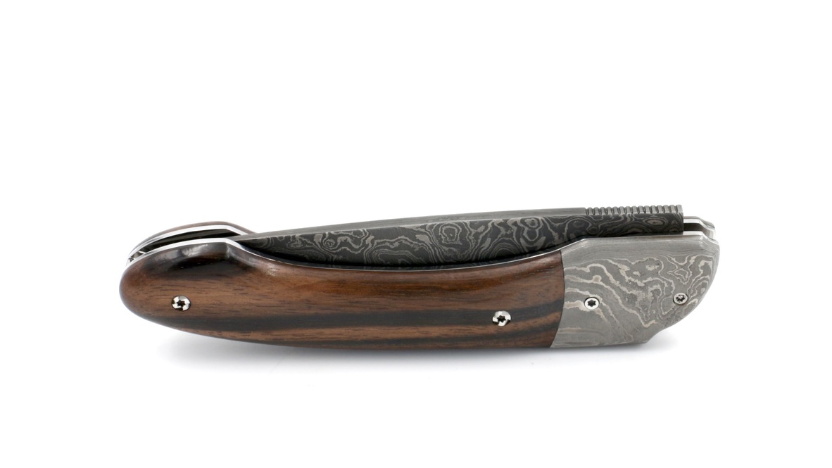 Philippe Soeuvre le Vault de lugny macassar ebony damascus blade damascus bolsters