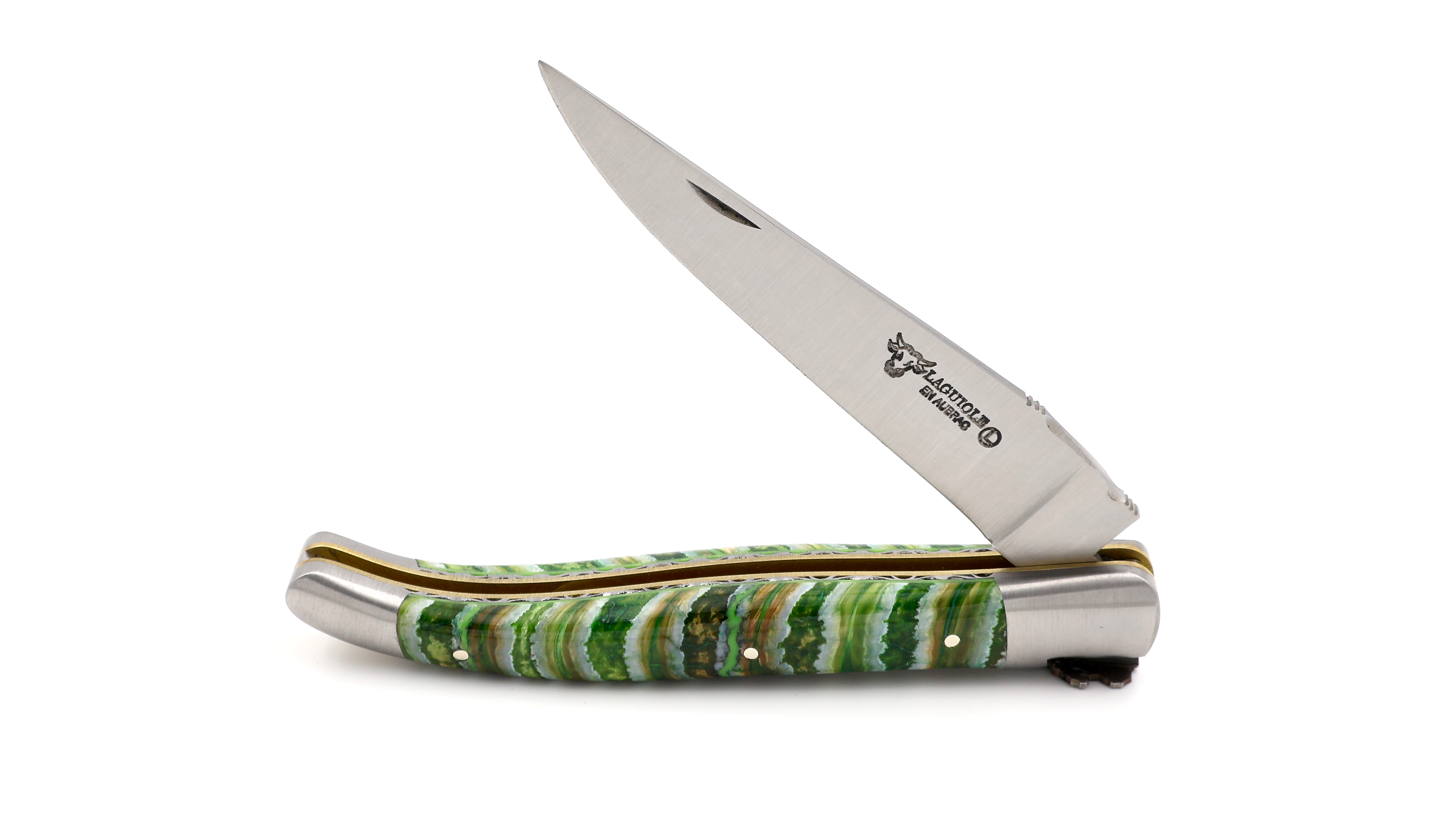 Laguiole en Aubrac Laguiole knife unique piece gecko - stabilzed mammoth tusk 12 cm