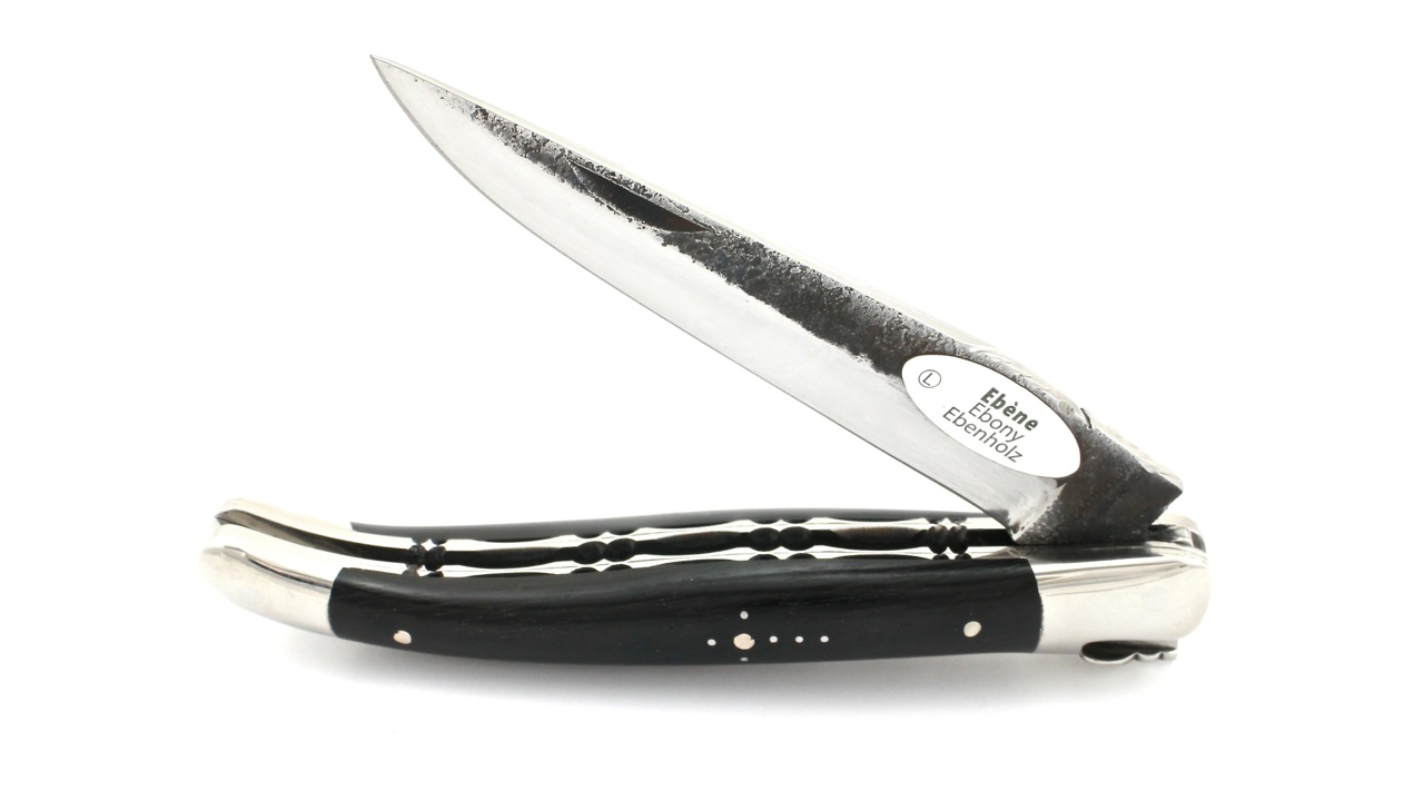 IMG_1345 Laguiole en Aubrac Brut de Forge Ebenholz Doppelplatine 12 cm