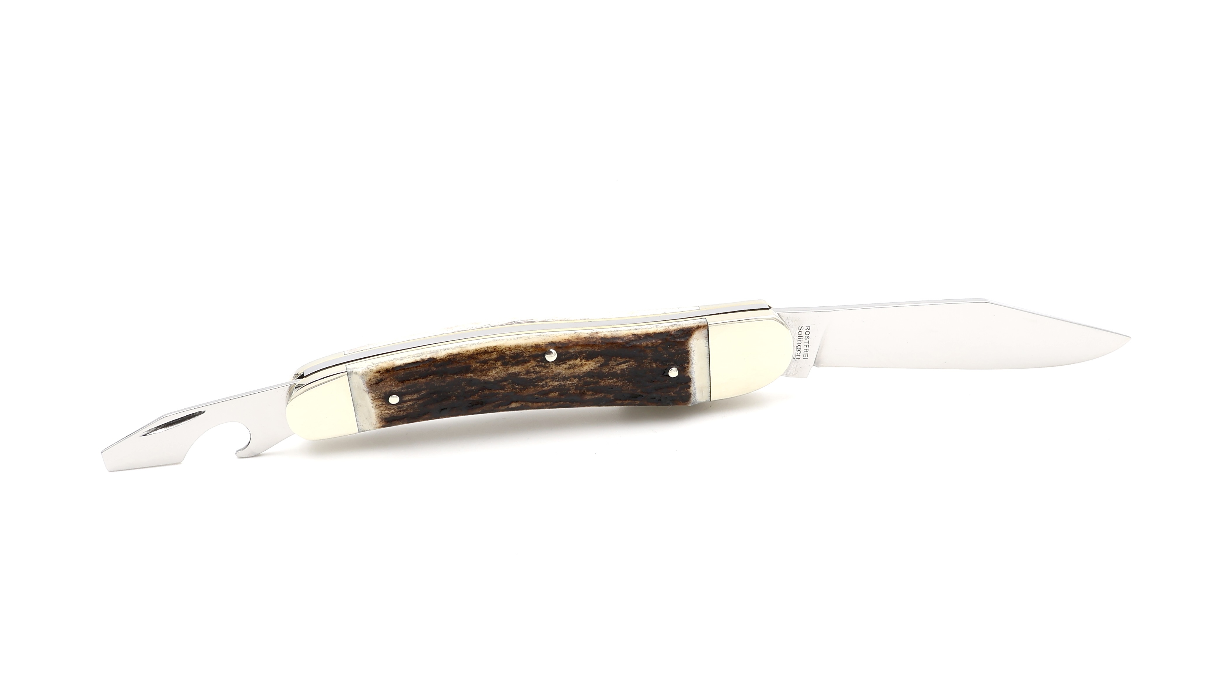 Hartkopf Solingen pocketknife staghorn with bottel opener