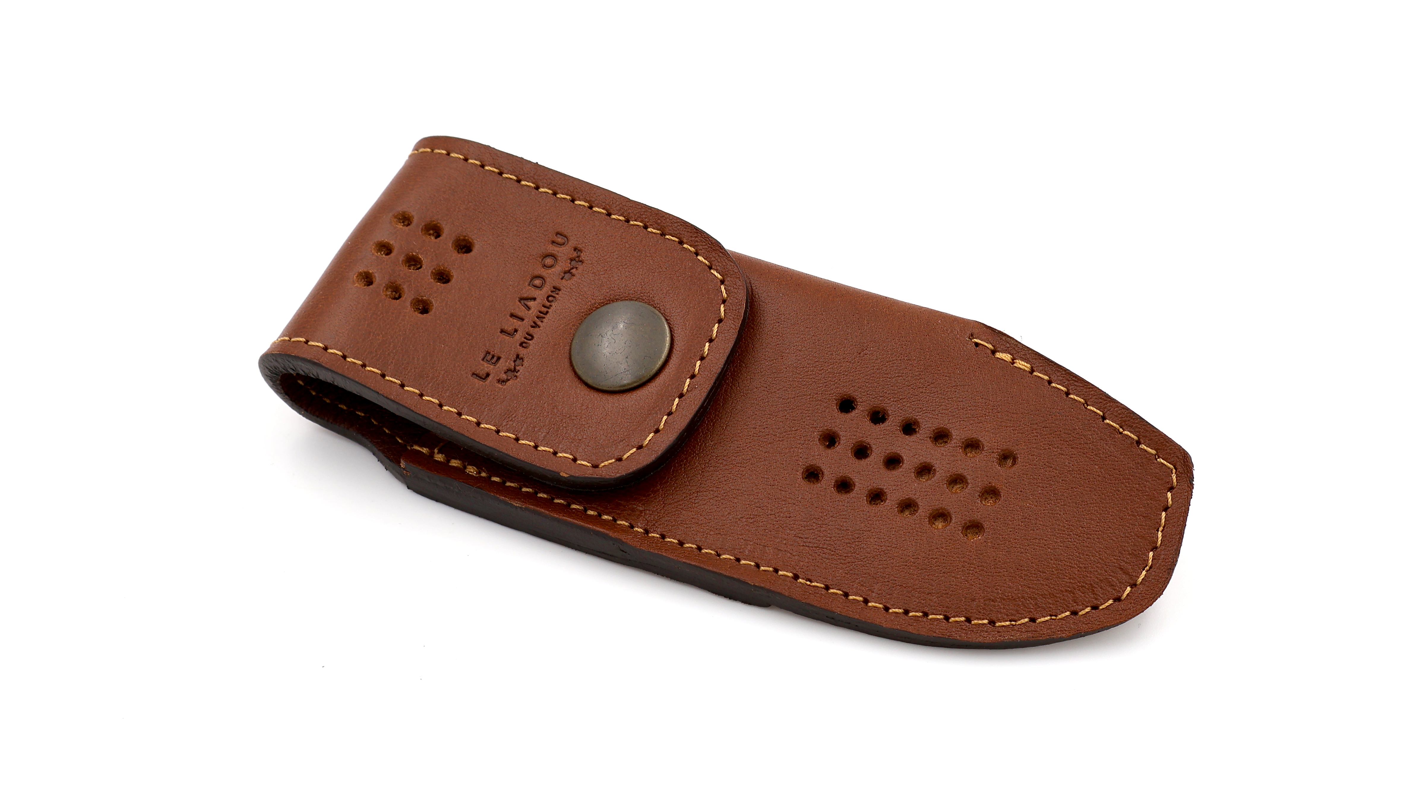 Gürteletui aus Leder Liadou Messer 12 cm braun