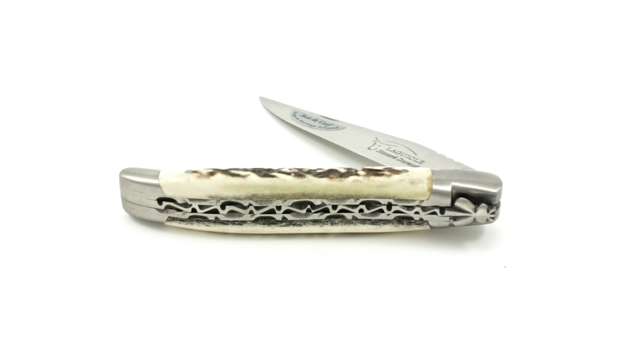 DP-Hirschhorn-6 Honoré Durand Laguiole Doppelplatine Hirschhorn 12 cm