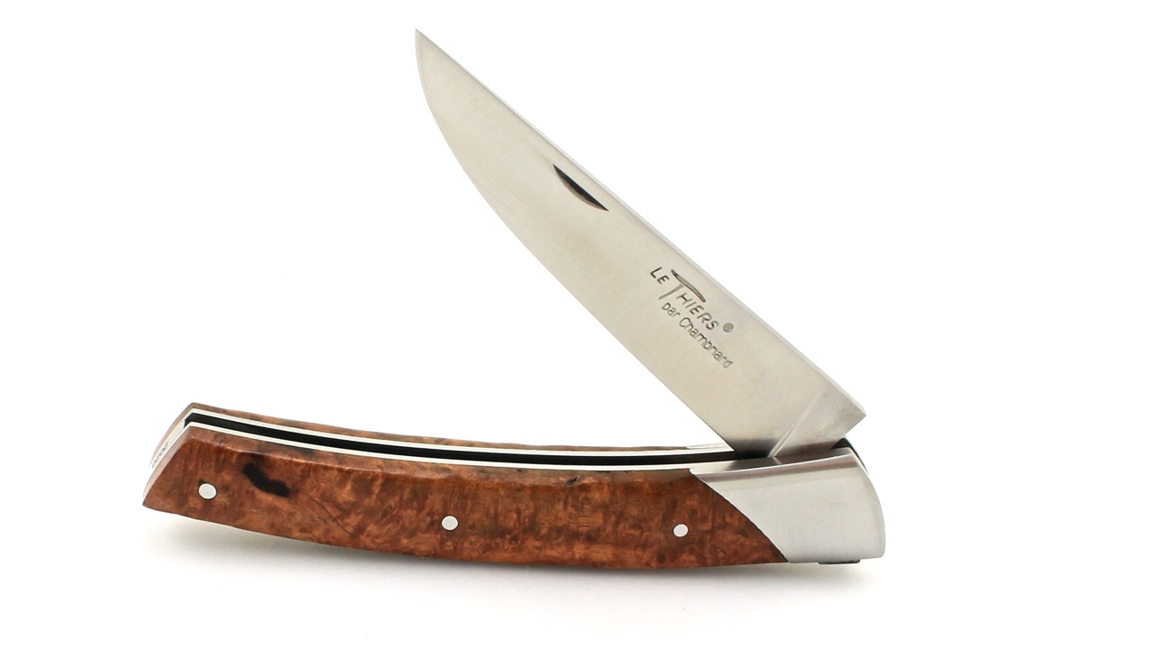 Chambriard Thiers knife COMPAGNON amboina burl