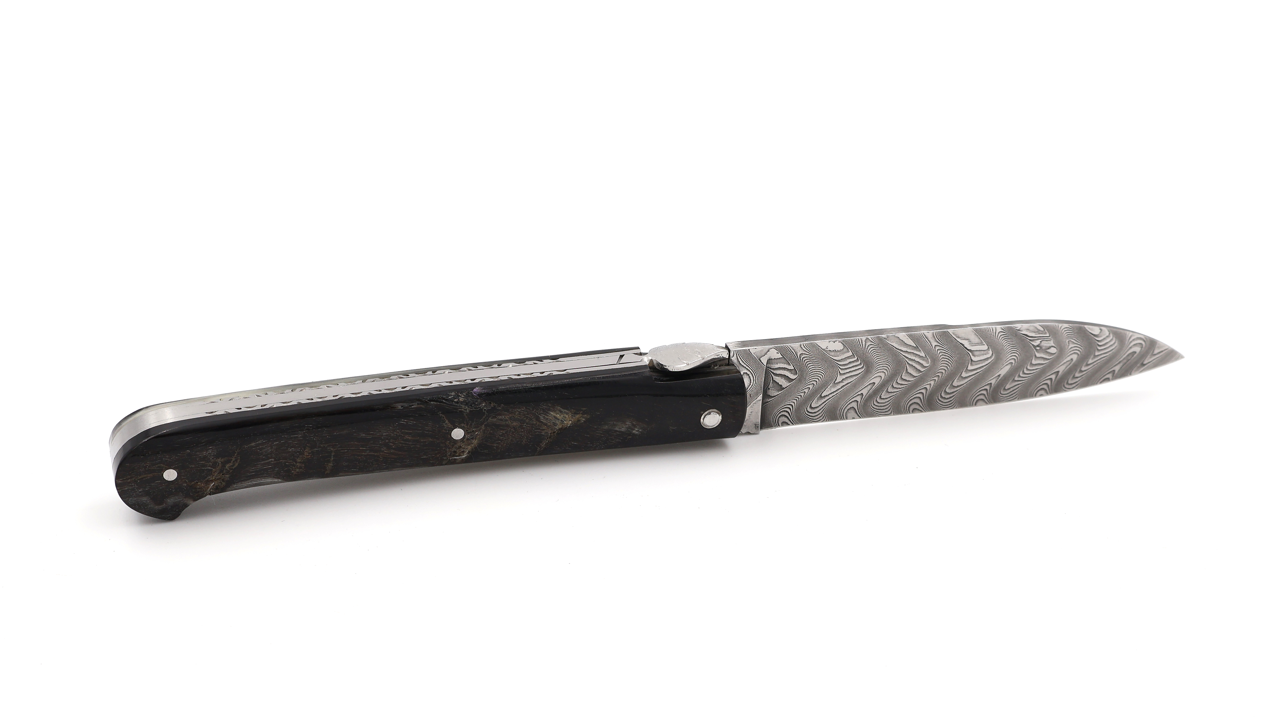 Sauveterre Messer Damast Widder massiv guillochiert 11 cm