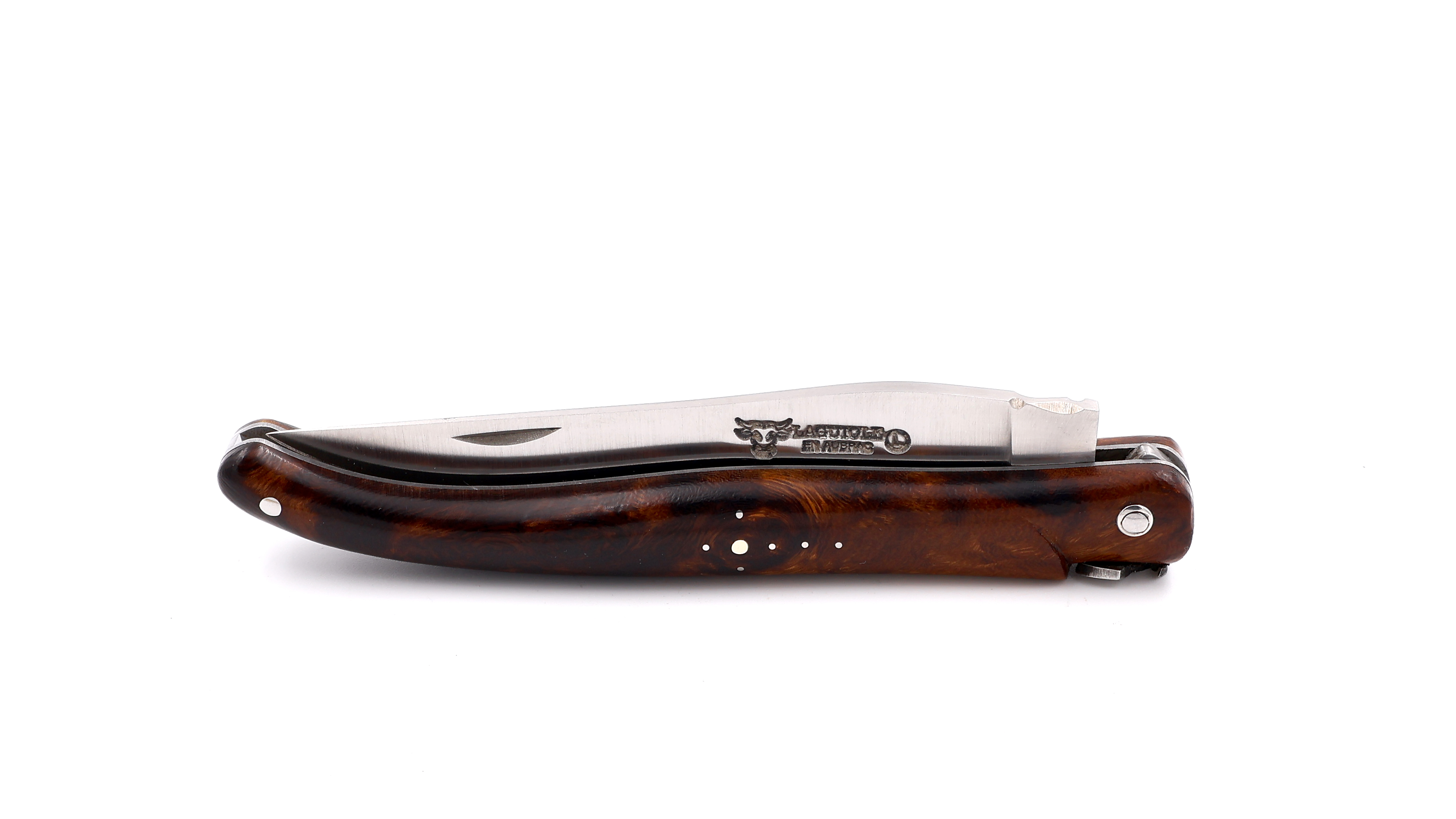 Laguiole en Aubrac Meisterstück Wüsteneisenholz Wurzelholz 12 cm