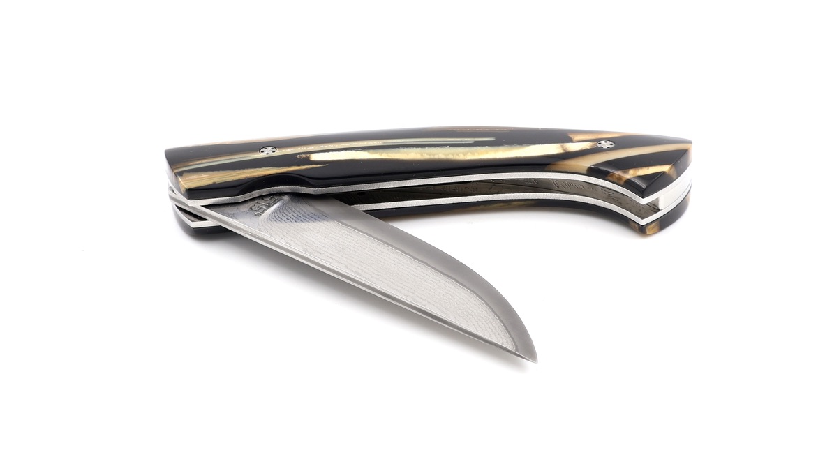 MANU LAPLACE 1515 Mammutelfenbein Suminagashi VG10 Damast