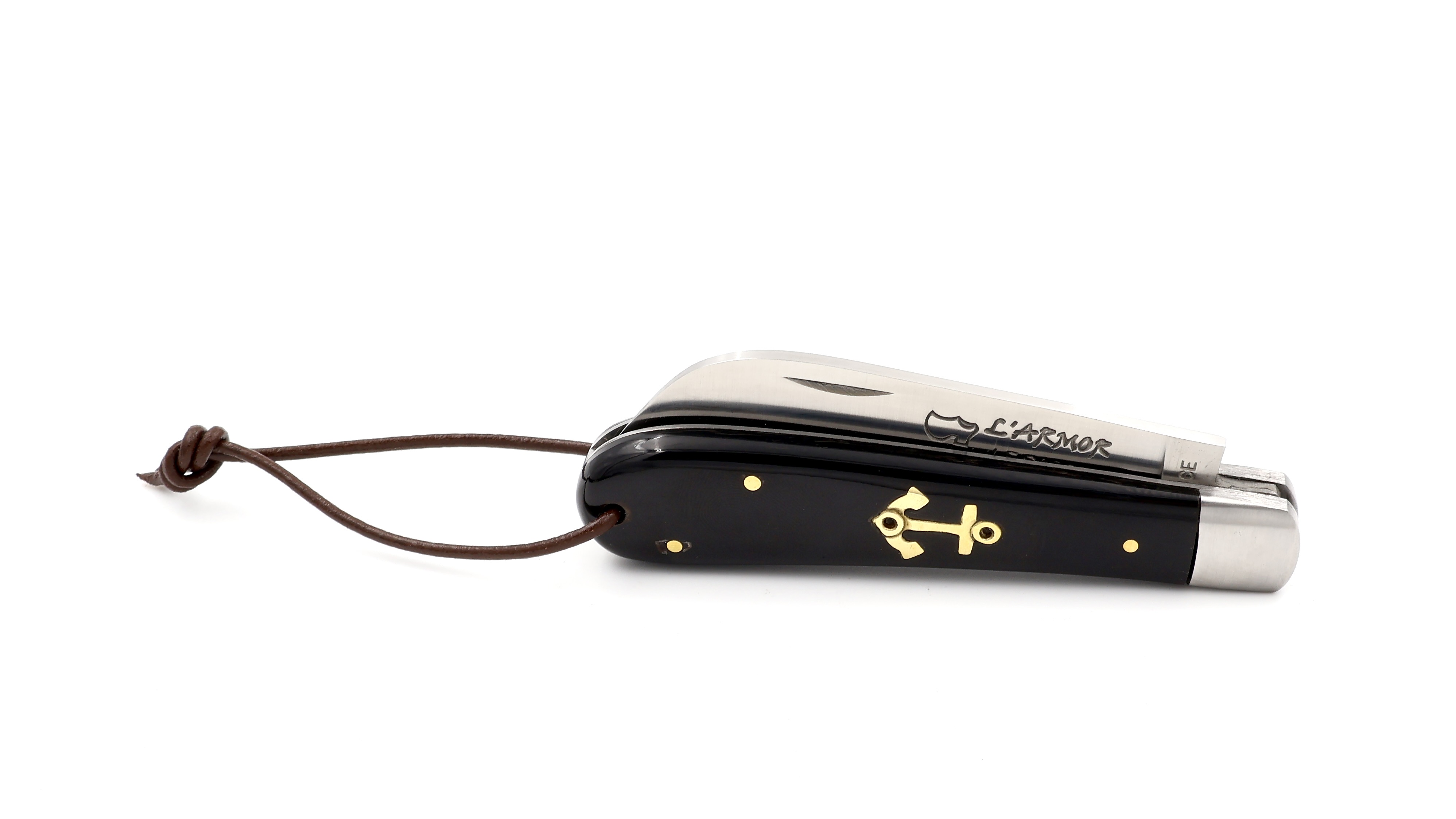 AU SABOT L'ARMOR buffalo horn with brass sea anchor