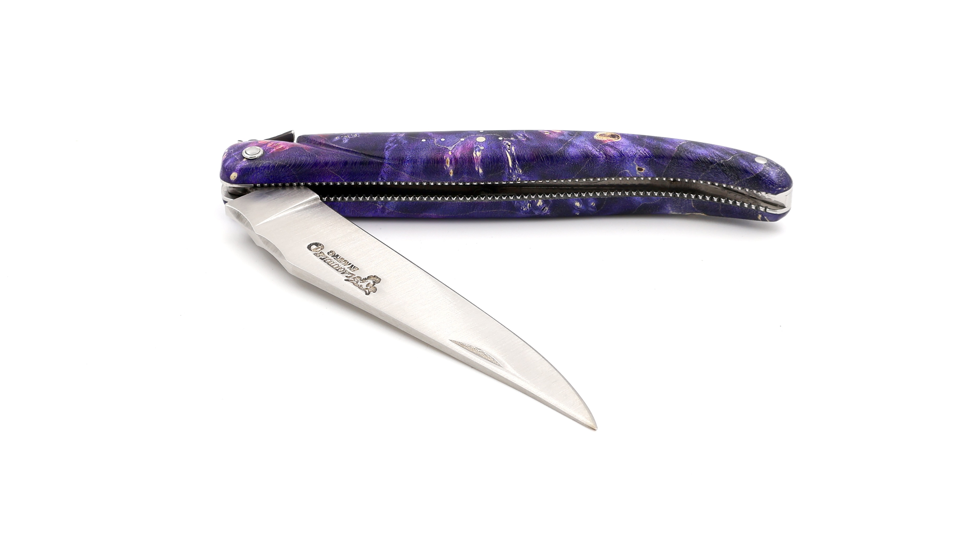 Laguiole en Aubrac Modell Perle Holunderwurzel guillochiert massiver Griff 12 cm