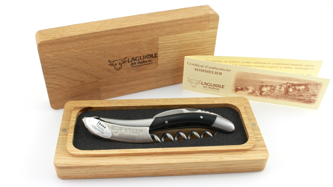 Laguiole en Aubrac Laguiole Sommelier knife Ebony